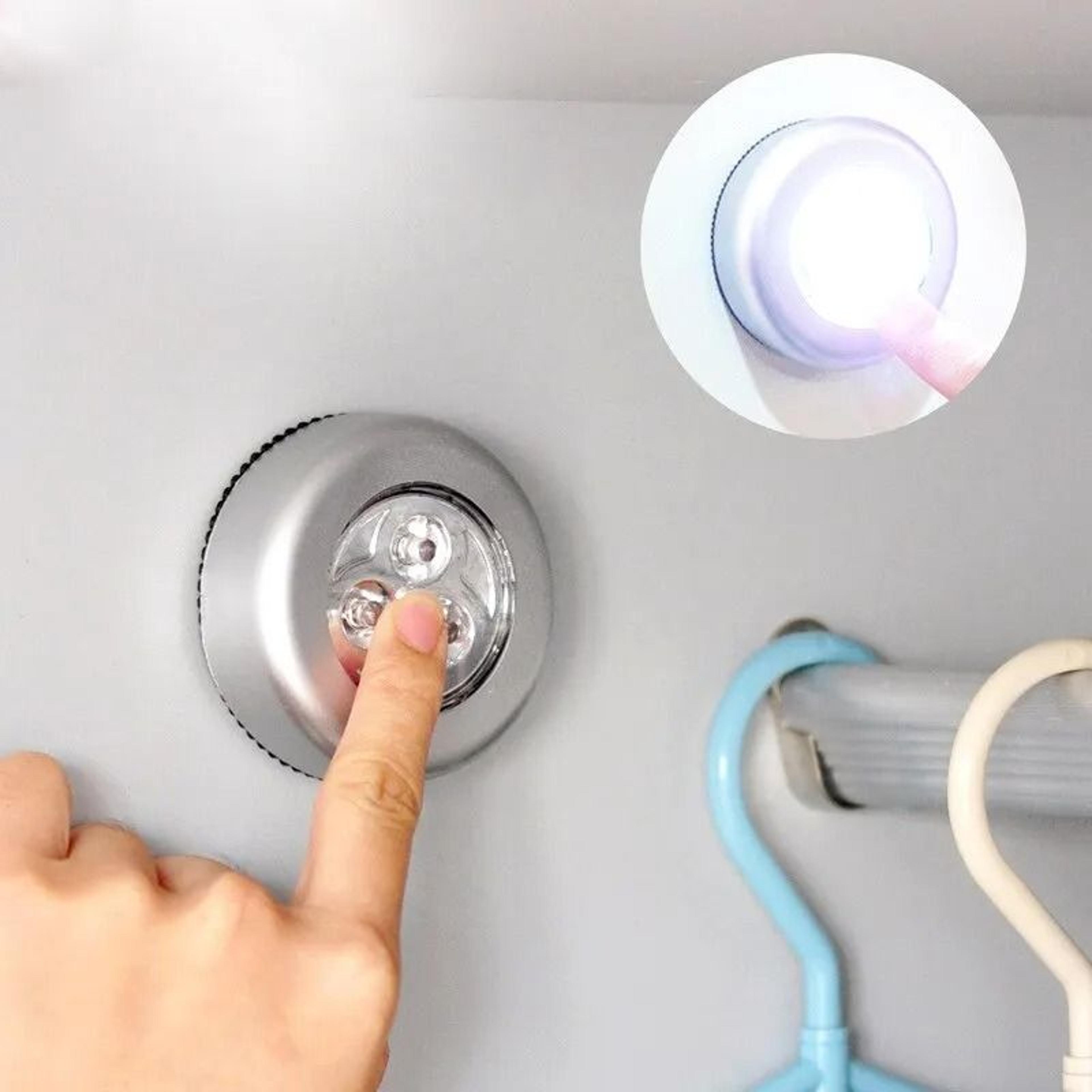 2pcs wireless push night lights battery powered led lamps