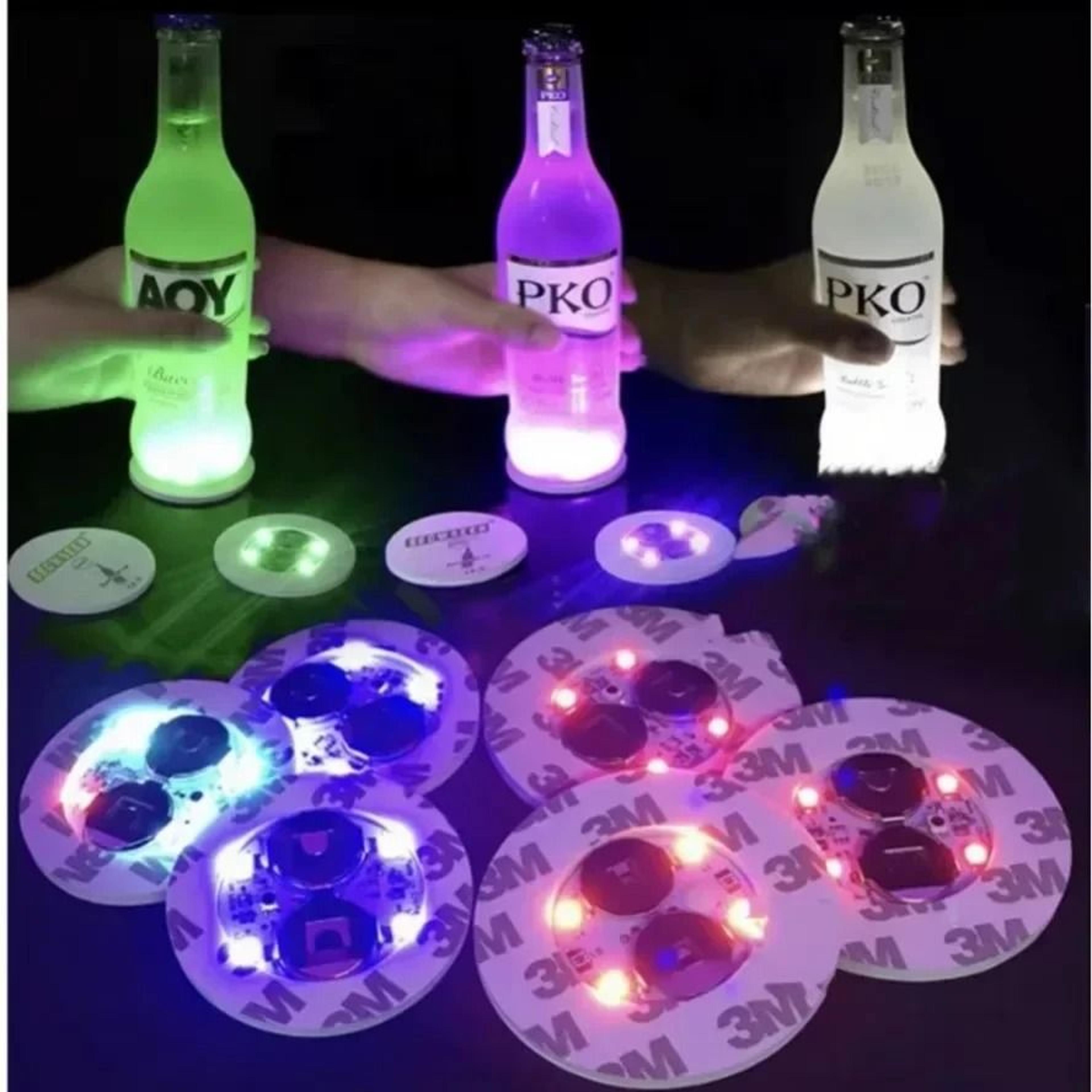 Light Up Coasters 3Mode Battery Powered Drink Pads 19