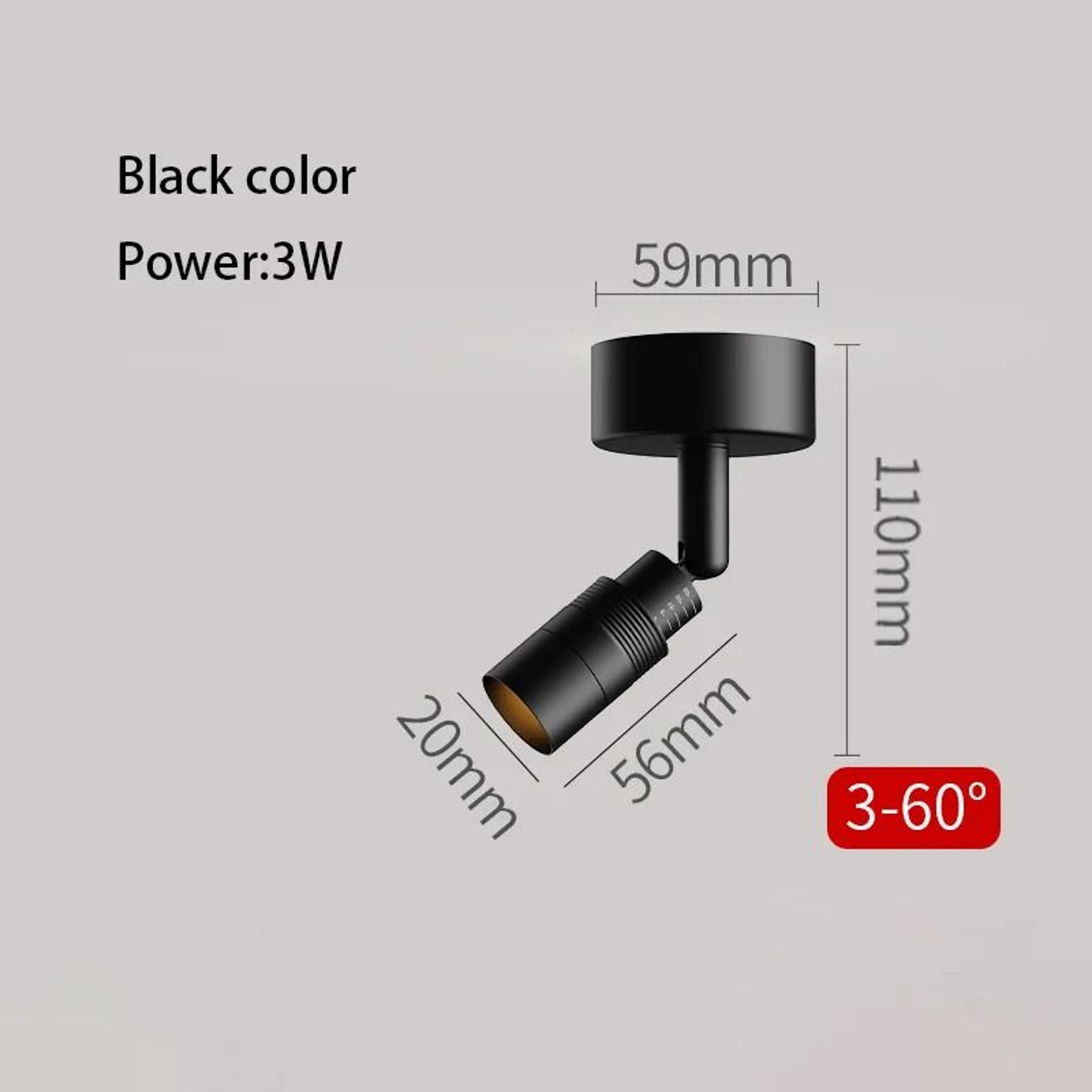Adjustable LED Spotlight Zoom Focus Surface Mounted Ceiling Light 1