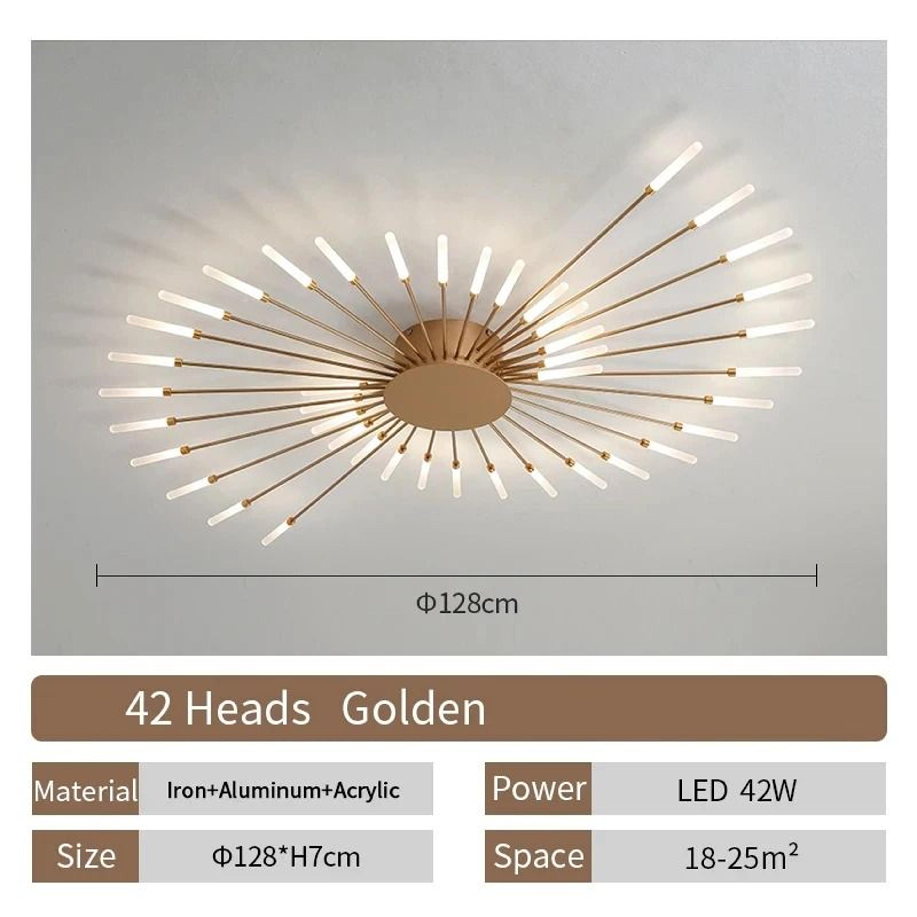 Nordic Flower LED Ceiling Light Modern Sputnik Chandelier 12