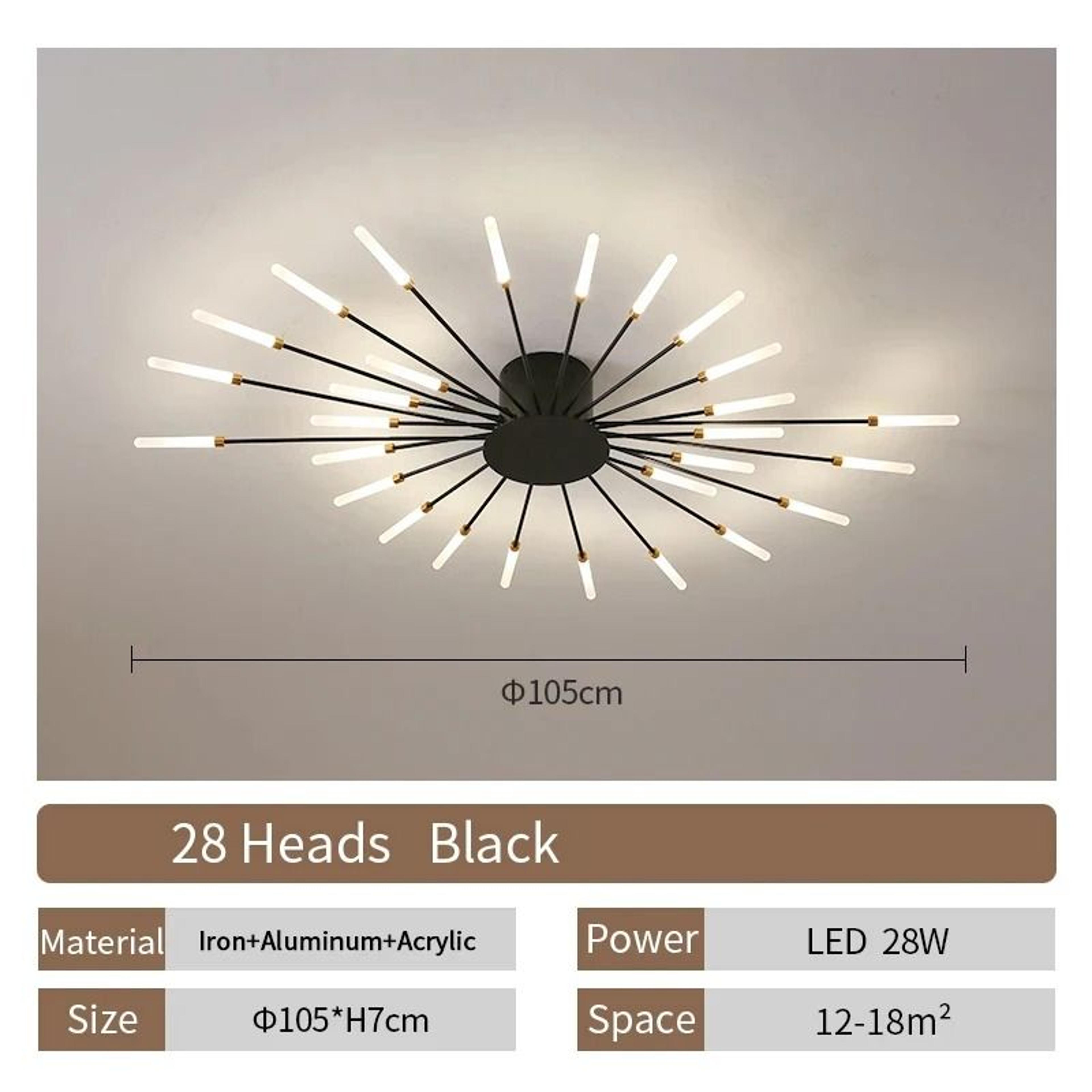 Nordic Flower LED Ceiling Light Modern Sputnik Chandelier 7
