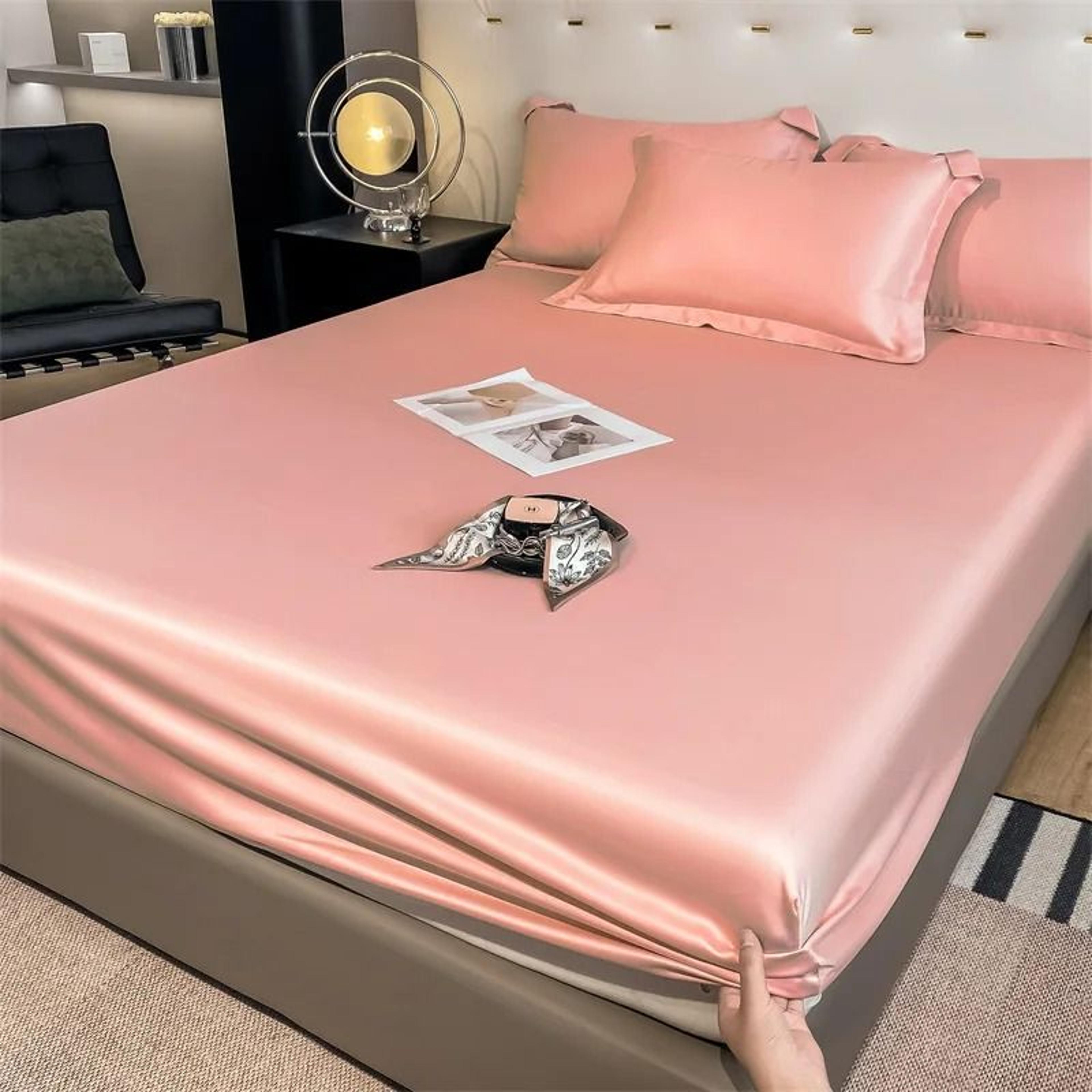 Mulberry Silk Fitted Sheet Soft Elastic Silk Mattress Cover 3
