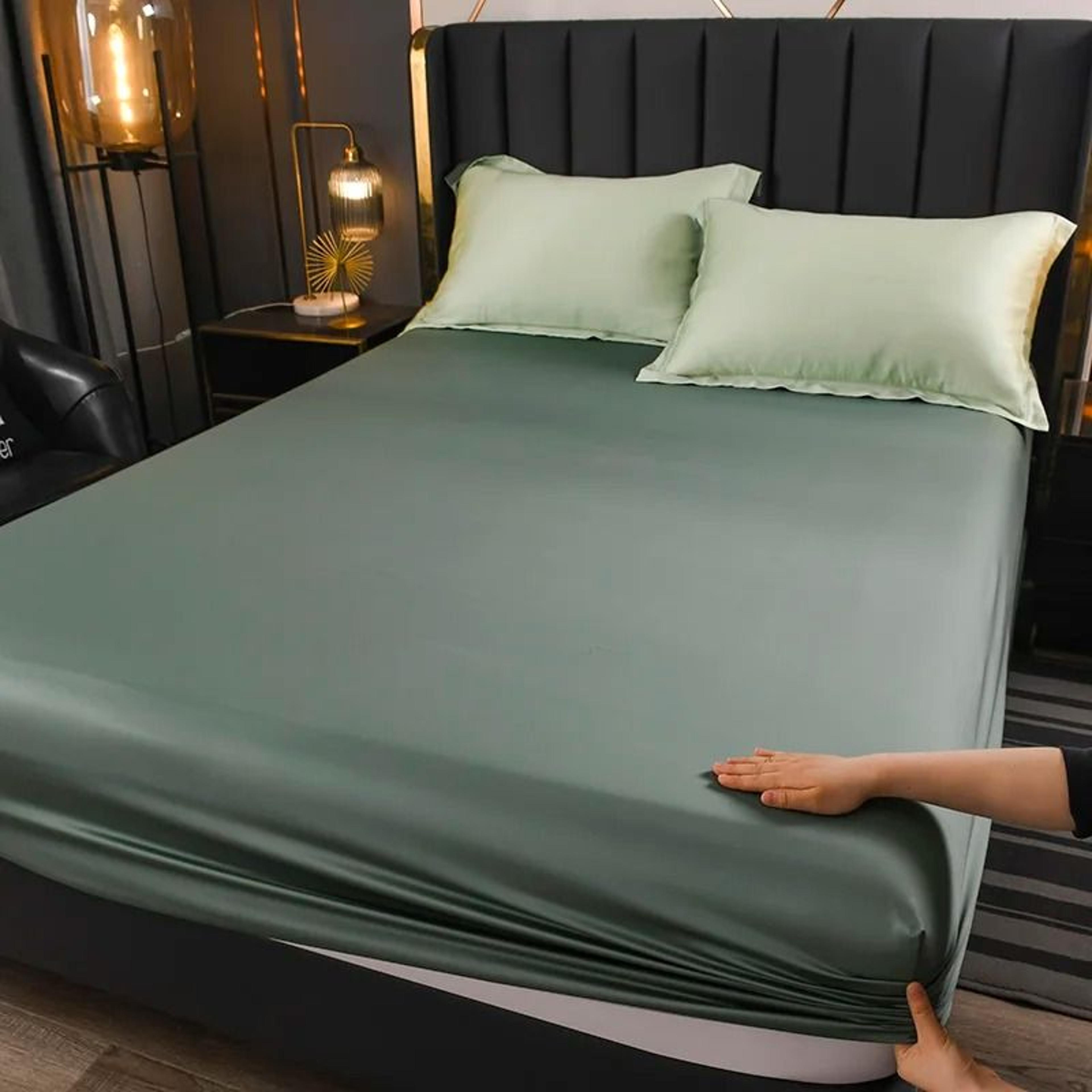 Mulberry Silk Fitted Sheet Soft Elastic Silk Mattress Cover 2