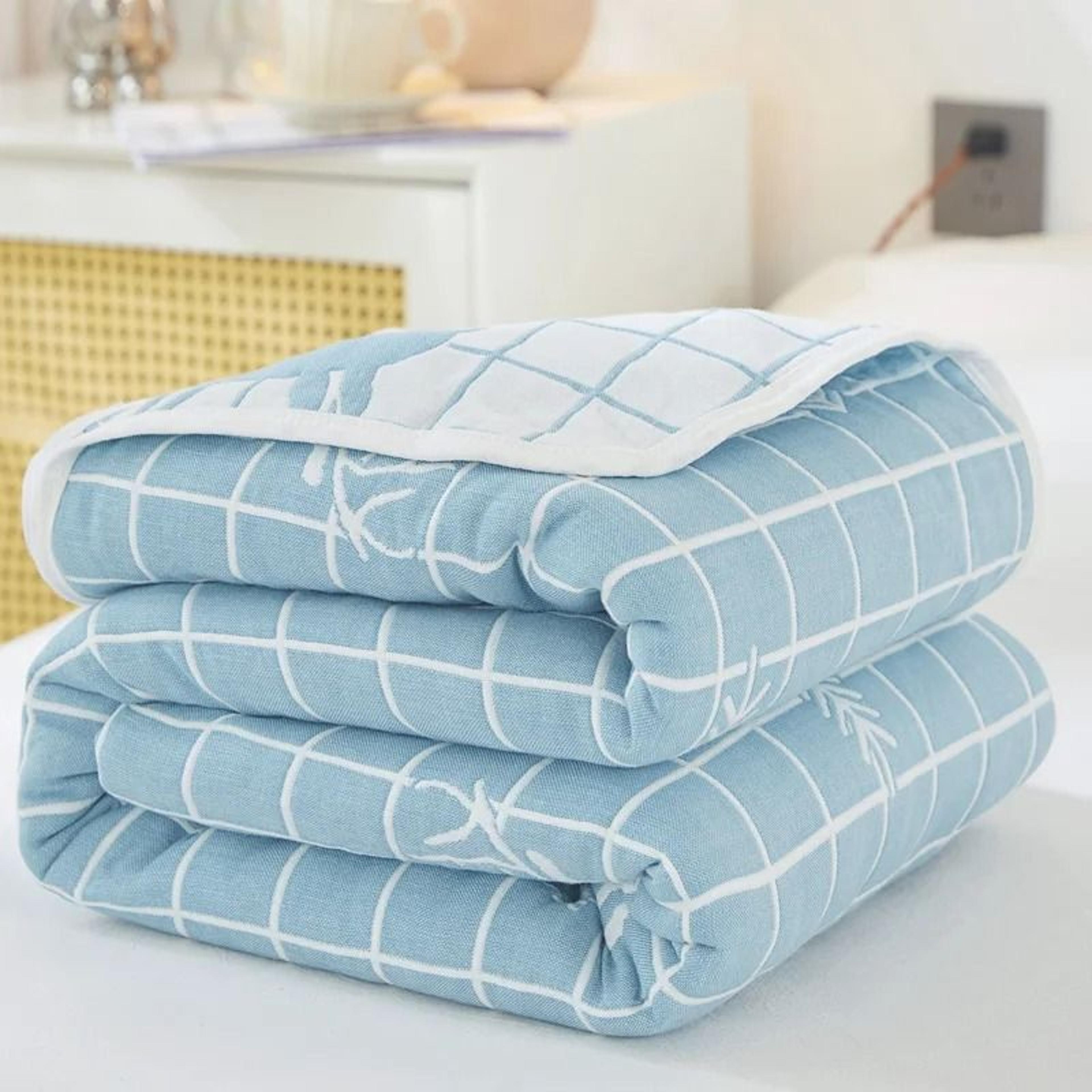6 Layer Cotton Muslin Blanket Breathable Summer Throw 5