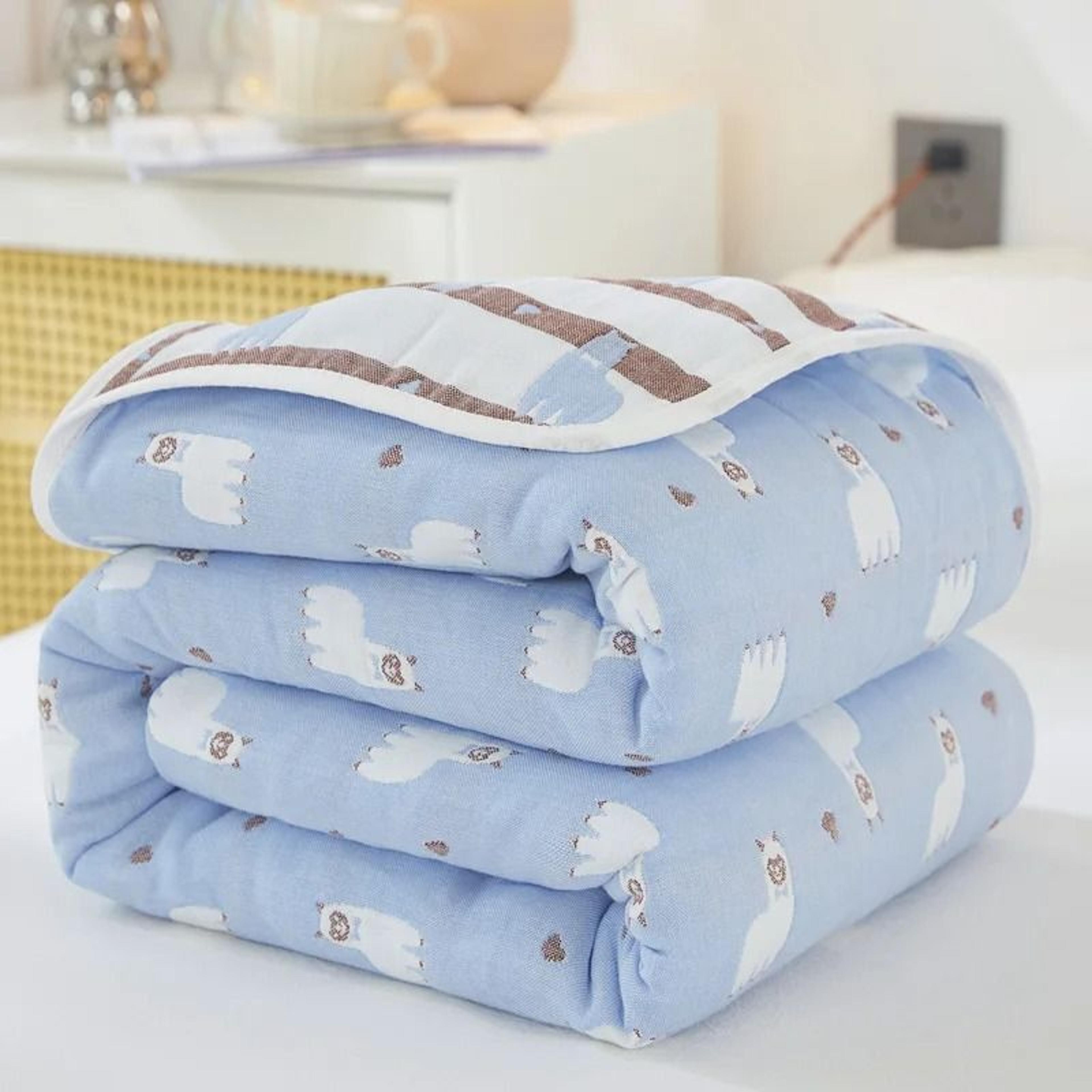 6 Layer Cotton Muslin Blanket Breathable Summer Throw 1