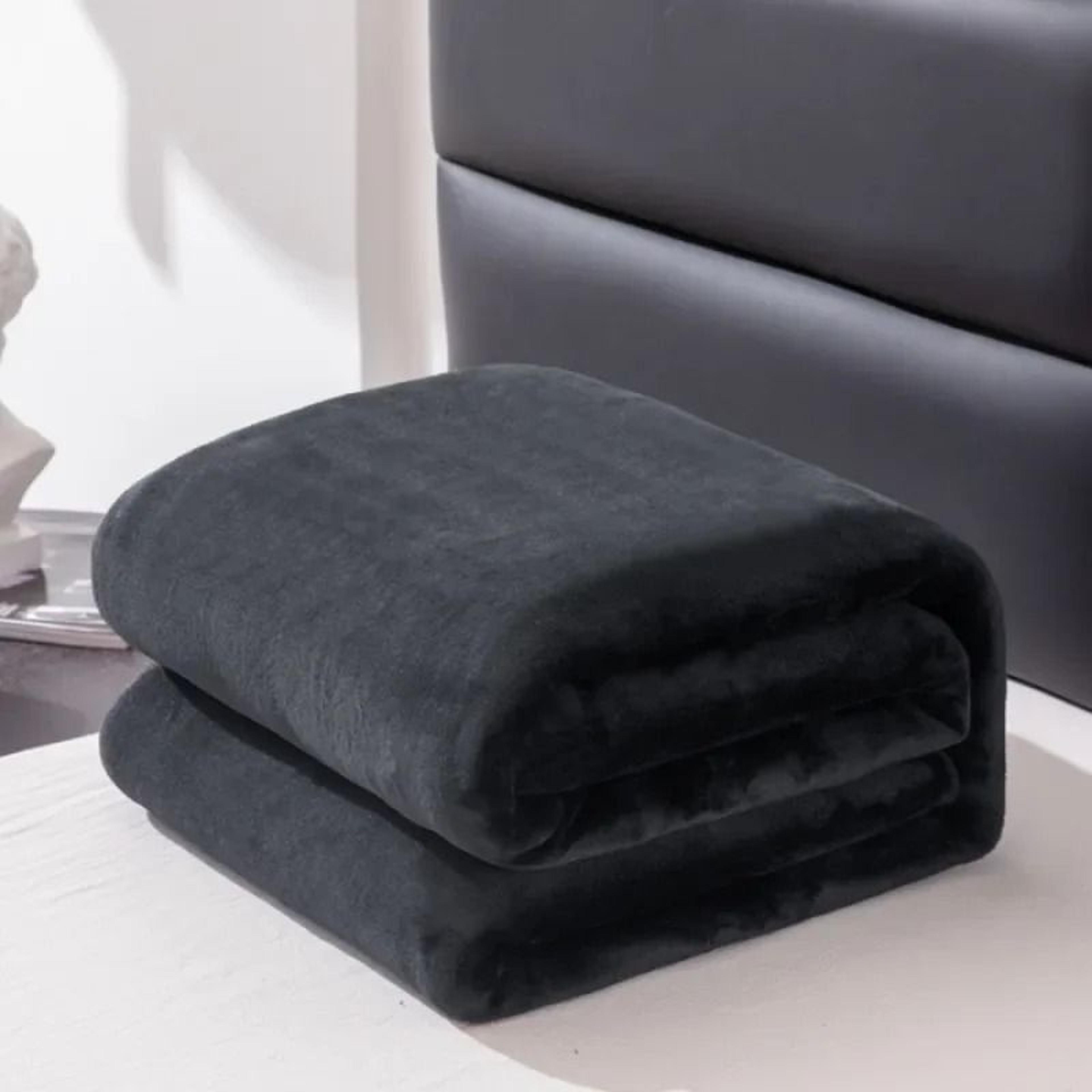 Thick Plush Fleece Blanket Soft Warm Solid Color Throw 7