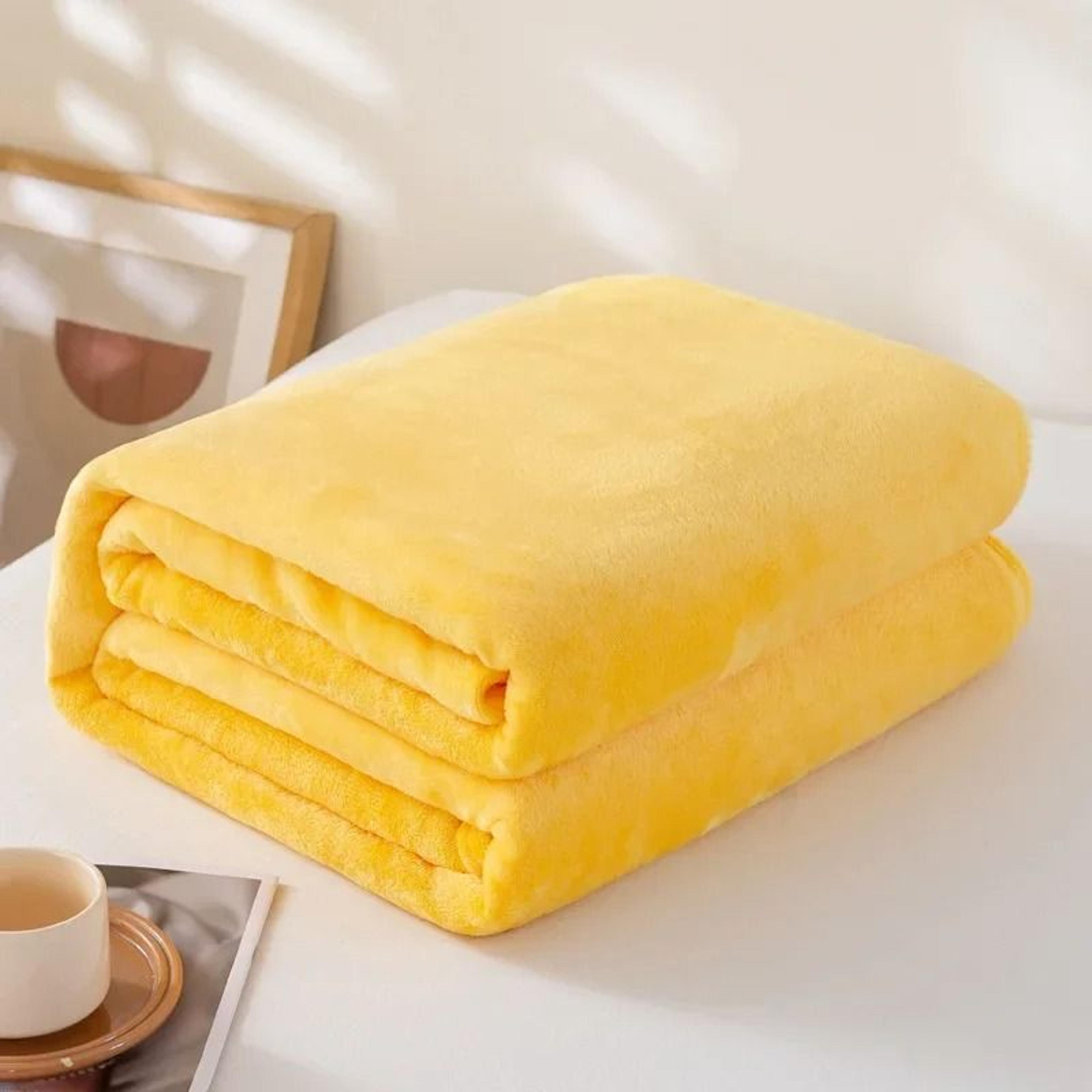 Coral Fleece Flannel Blanket Soft Warm Solid Color Bed Throw 11