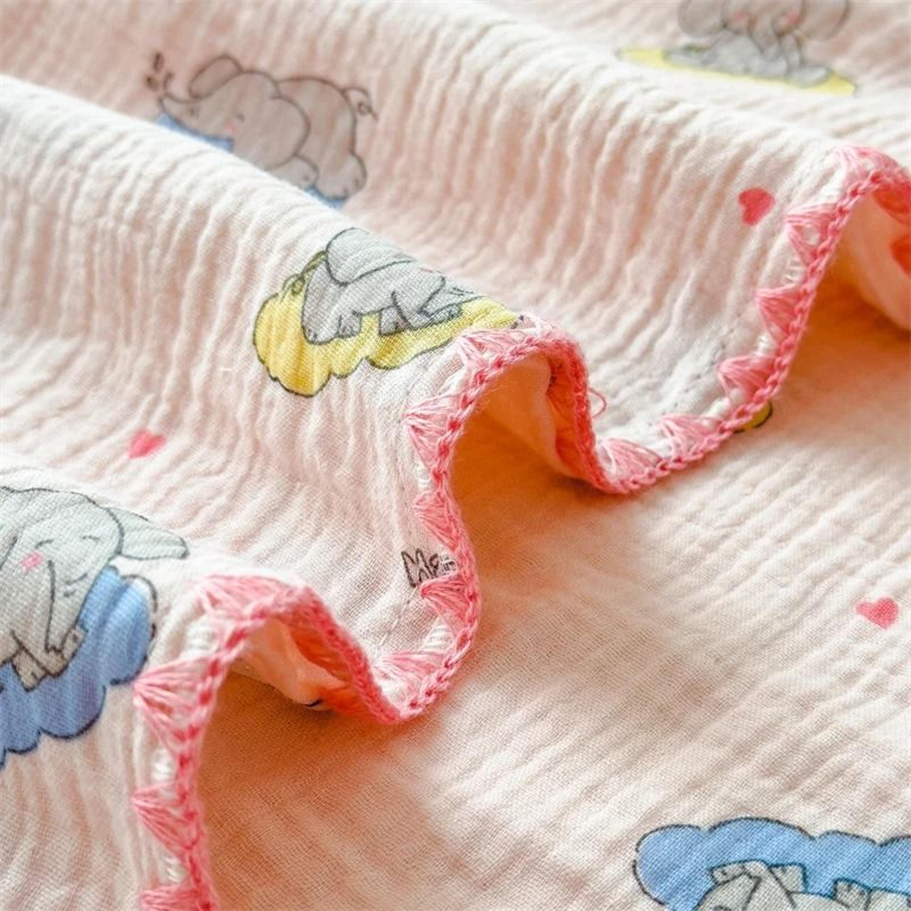100 Cotton Double Layer Gauze Blanket Soft Cartoon Bed Throw 16