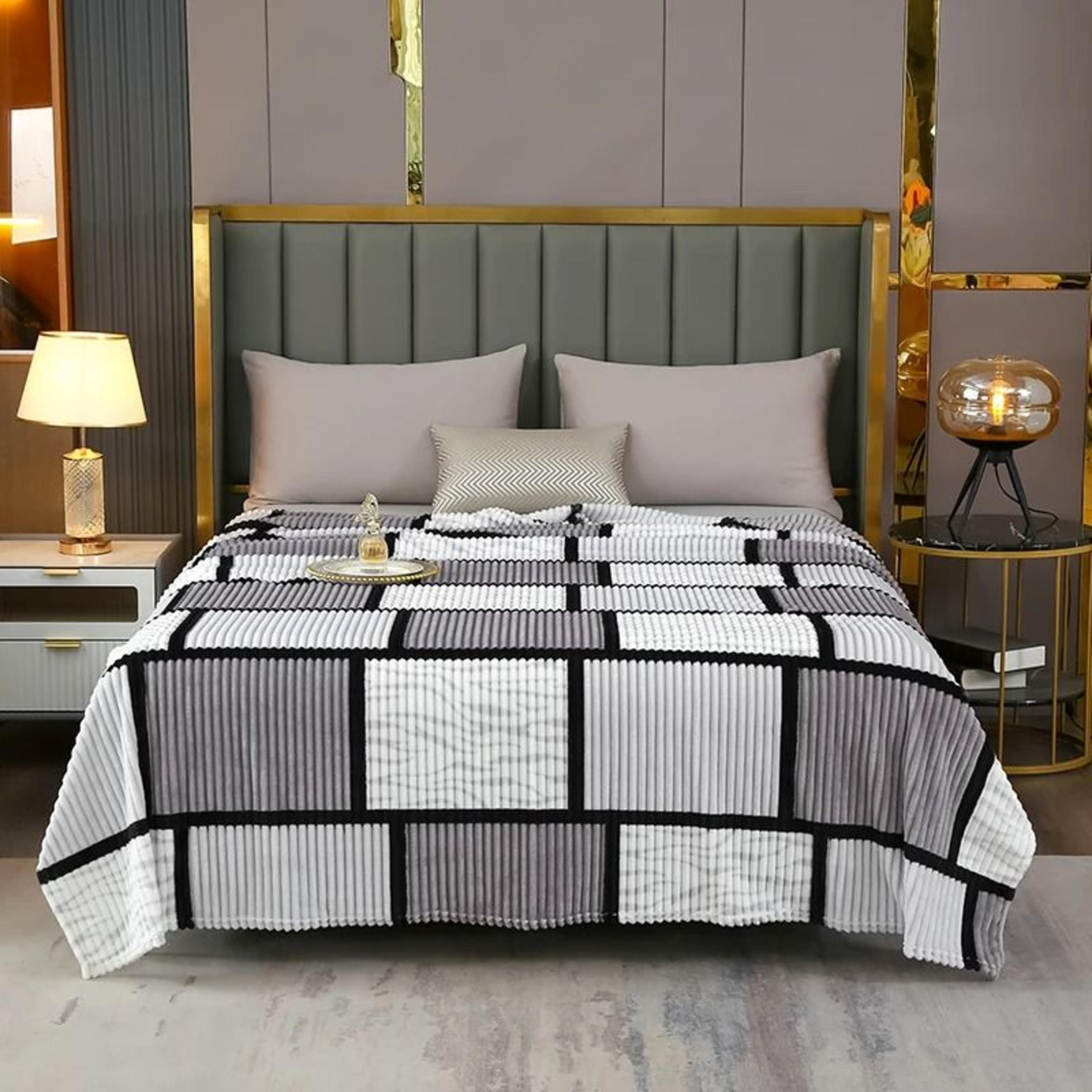 Soft Flannel Fleece Bed Blanket Warm King Queen Sofa Throw 15
