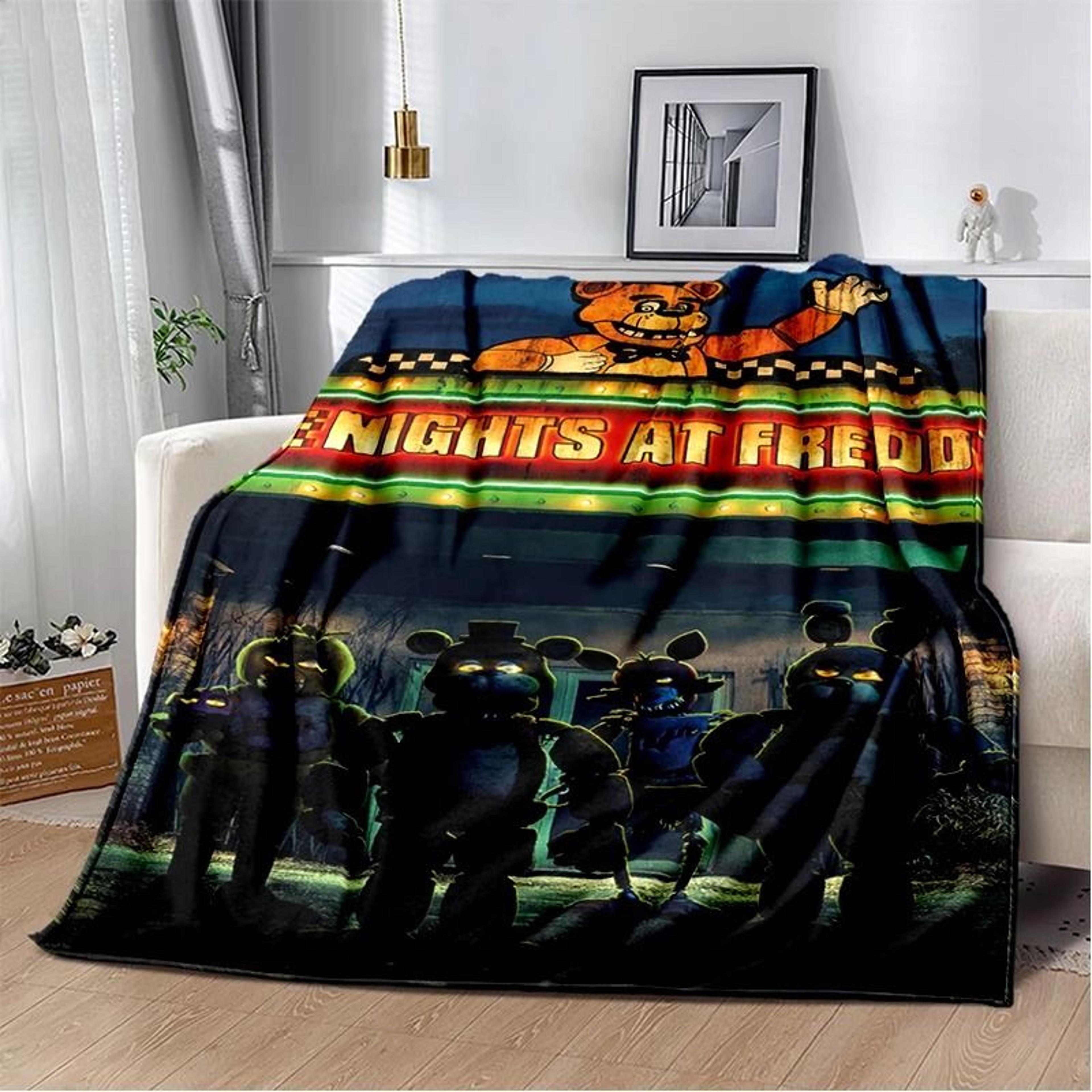 FNAF Freddy Flannel Throw Blanket Soft Horror Game Bed Cover 4