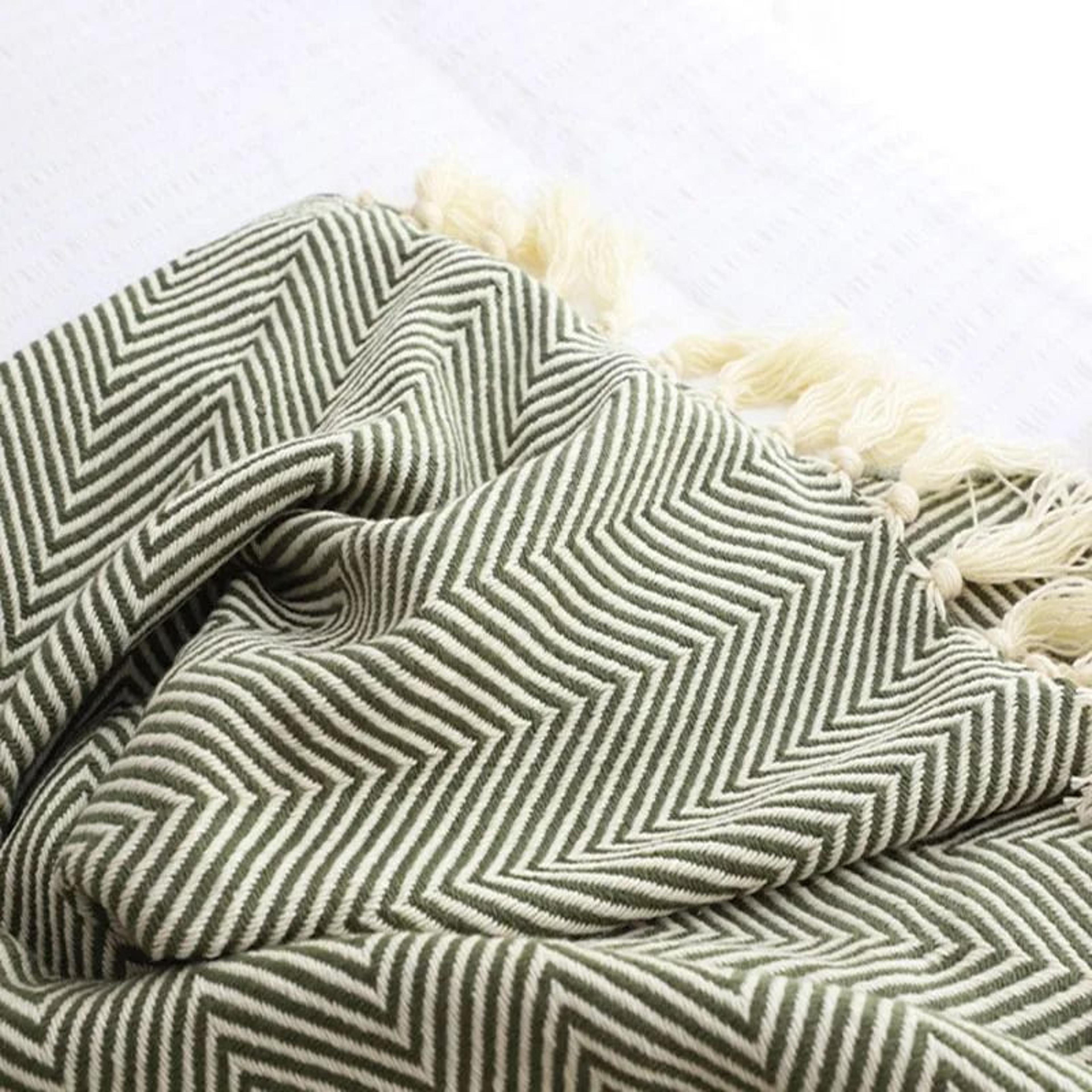 Retro Geometric Knitted Throw Blanket Nordic Sofa Bed Cover 7