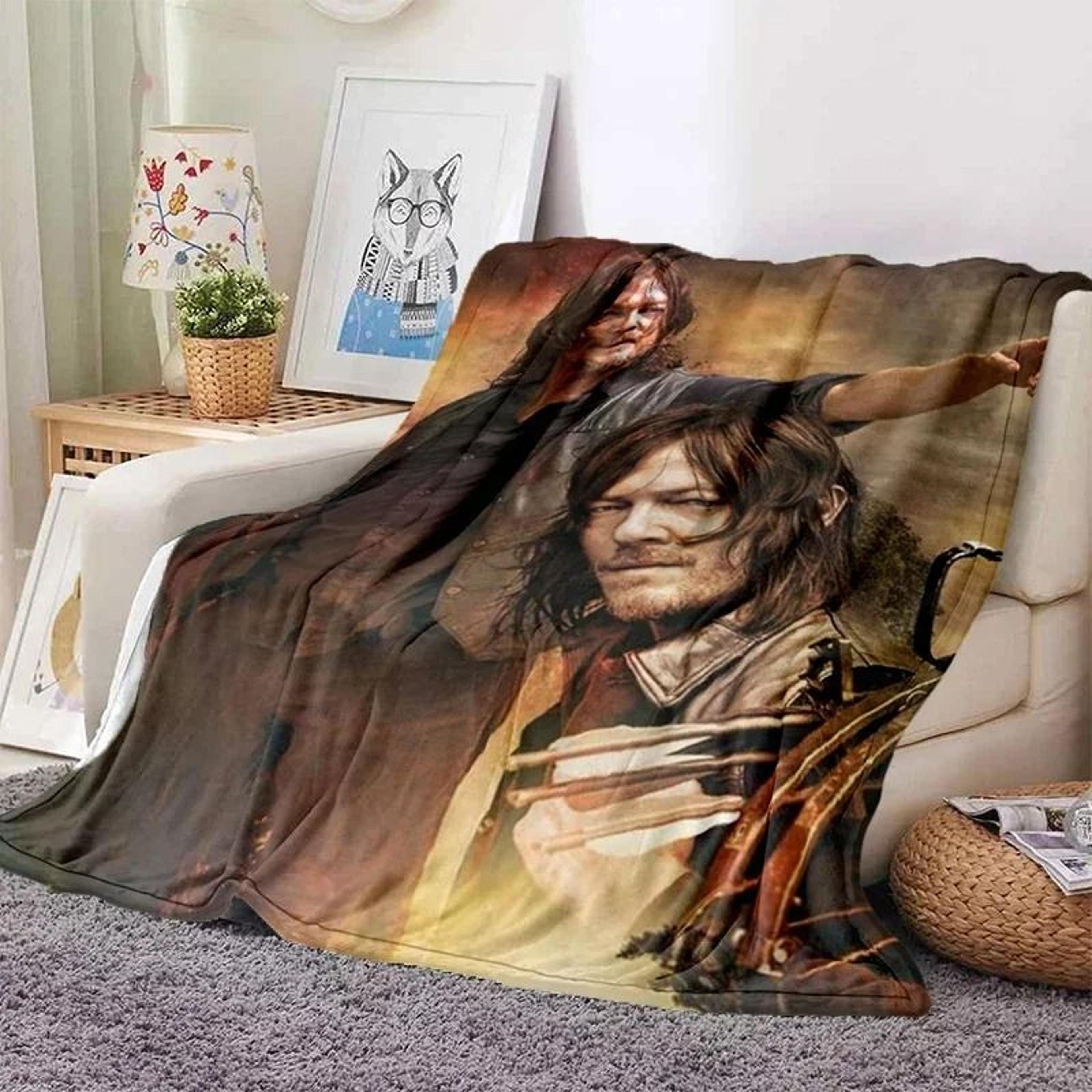 The Walking Dead Zombie Throw Blanket Soft Flannel Sofa And Bed Cover 4