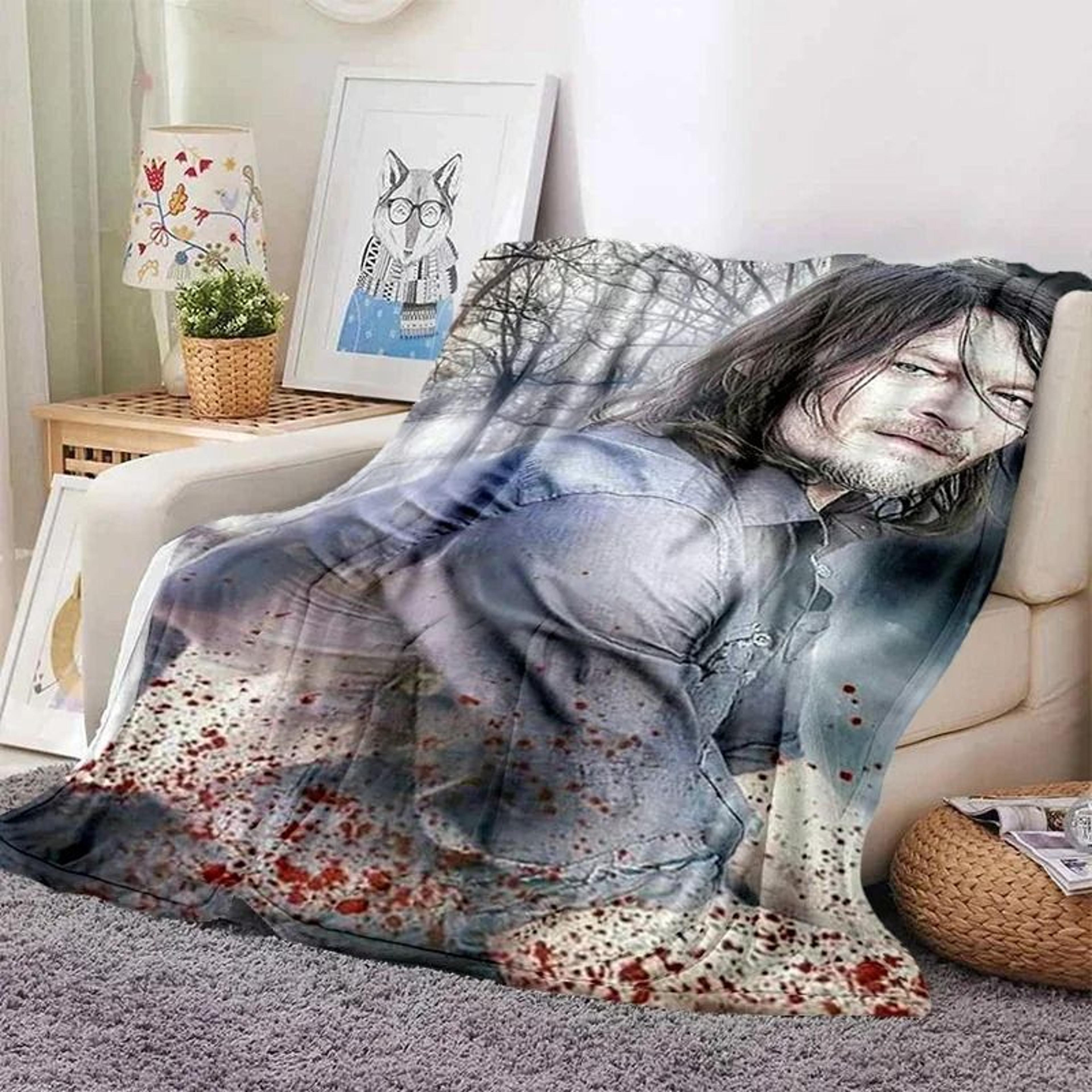 The Walking Dead Zombie Throw Blanket Soft Flannel Sofa And Bed Cover 1