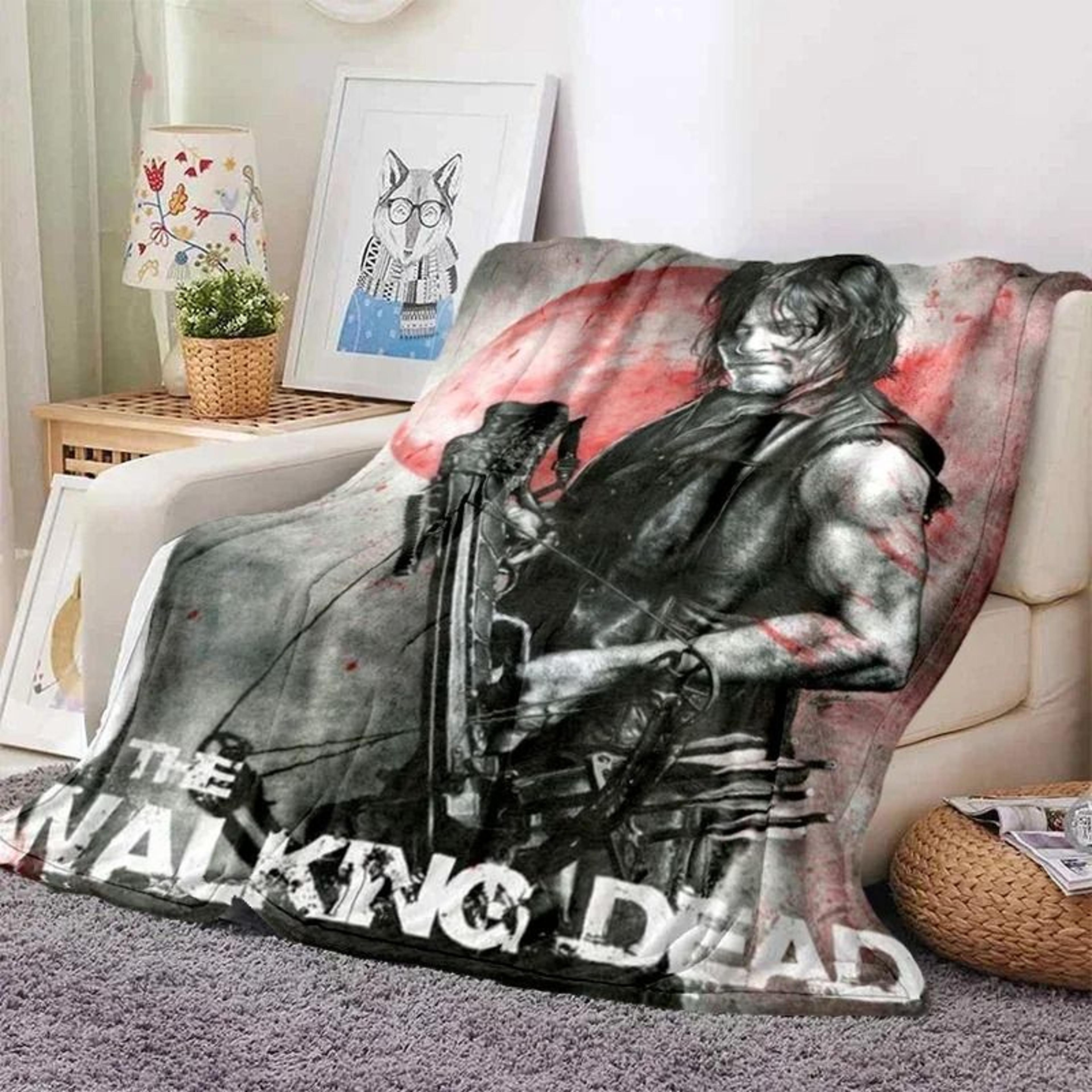 The Walking Dead Zombie Throw Blanket Soft Flannel Sofa And Bed Cover 18