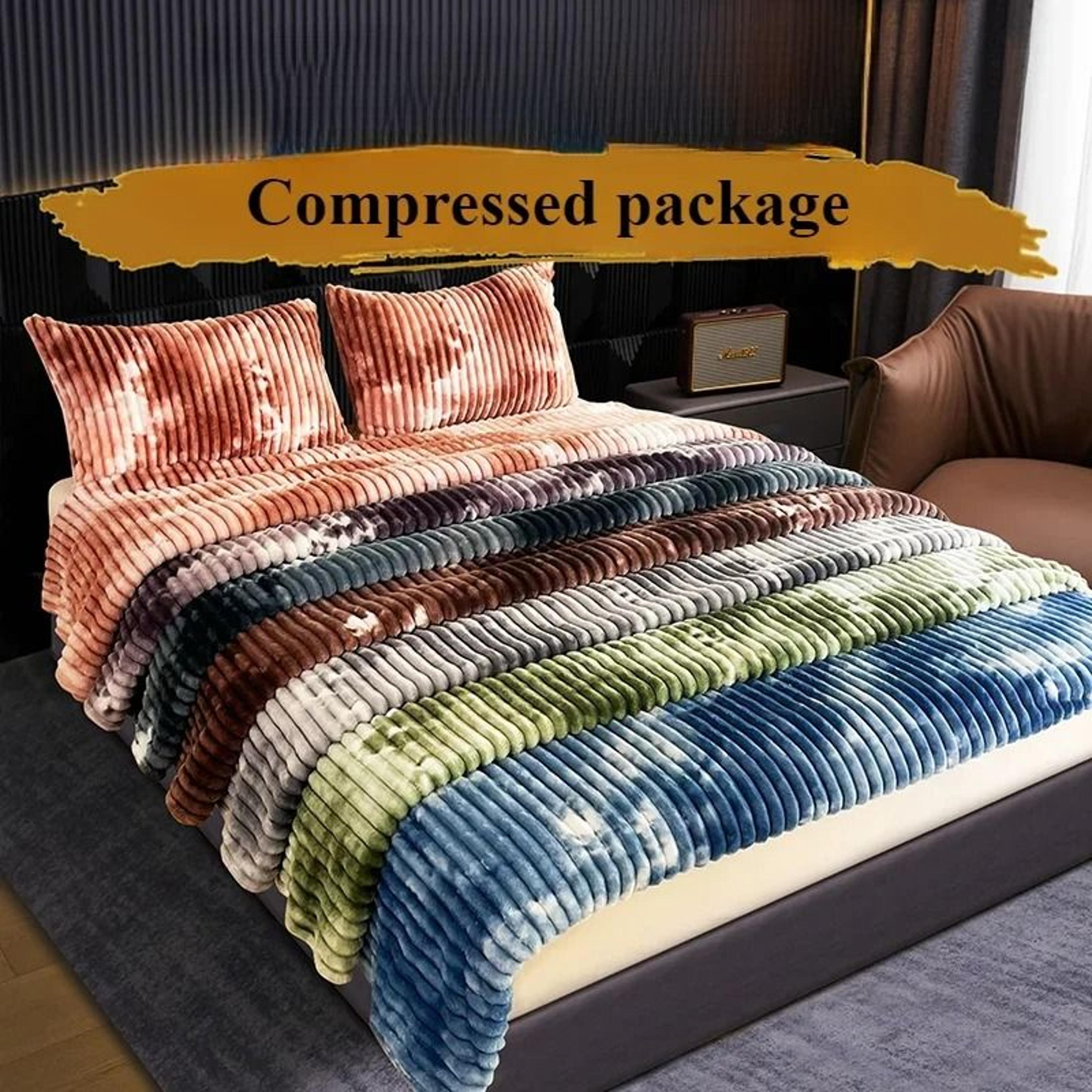 tie dye flannel fleece blanket thick warm bed and sofa throw