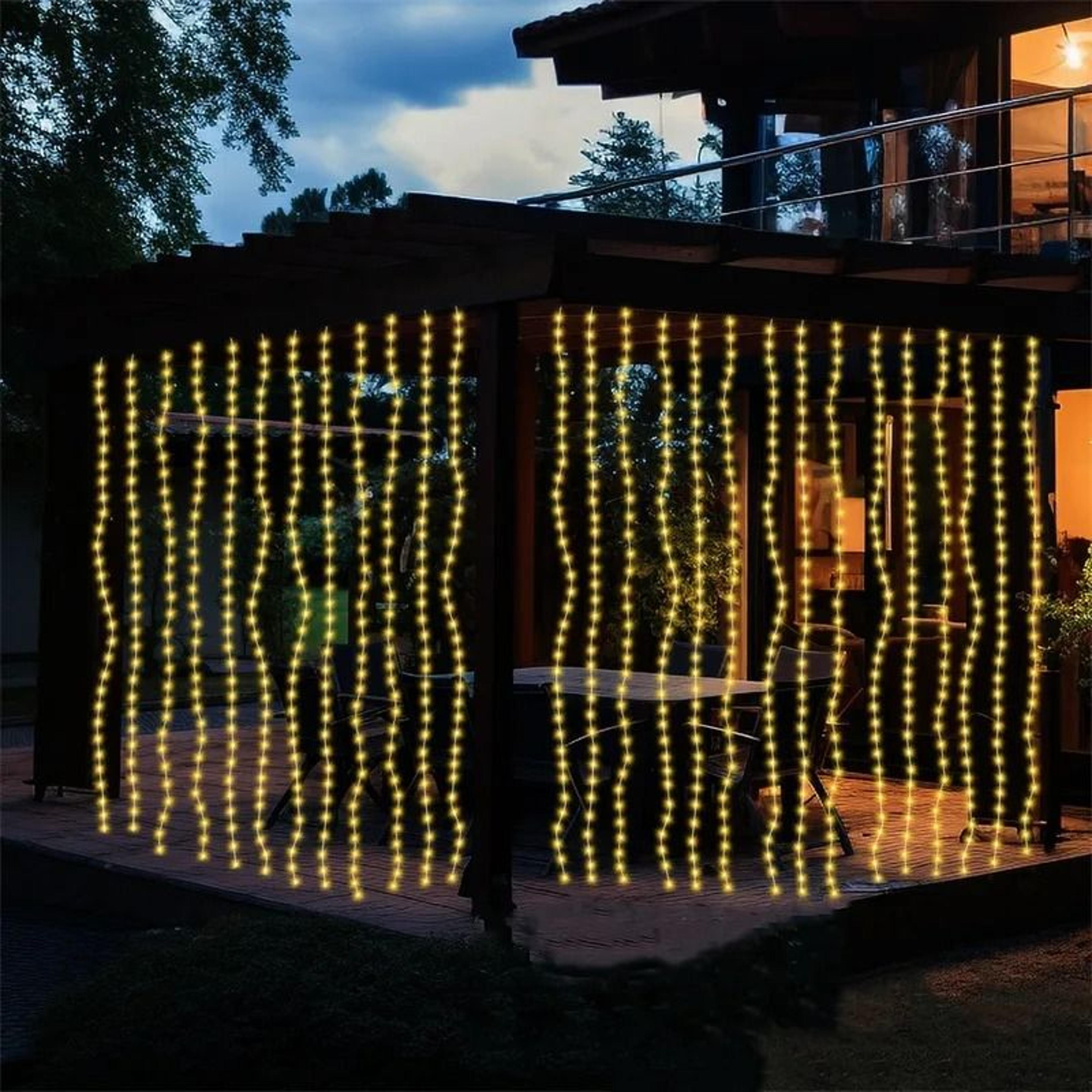 USB LED Curtain String Lights With Remote And 8 Modes 9