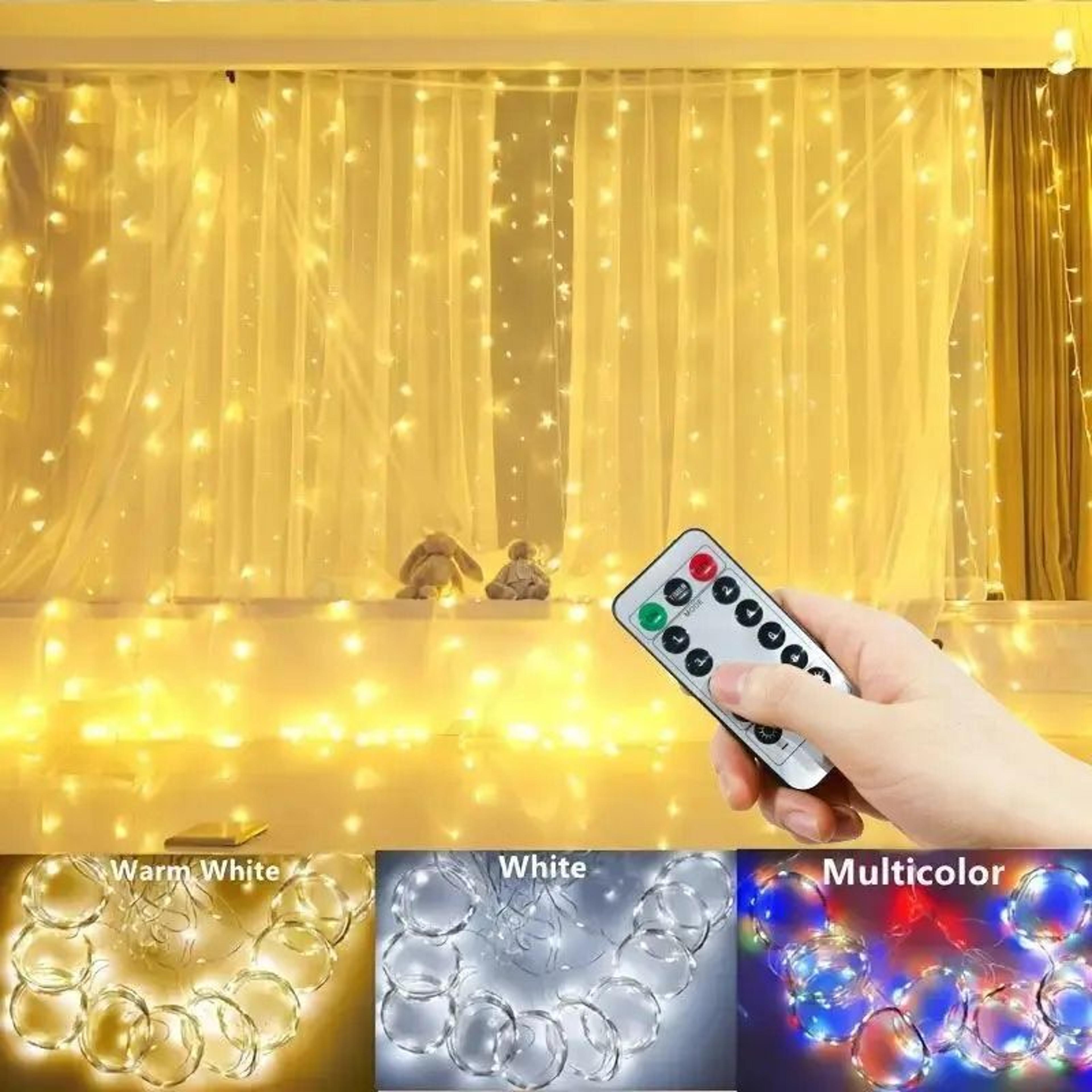3M 4M 6M USB LED Curtain Fairy Lights With Remote 8 Modes 6