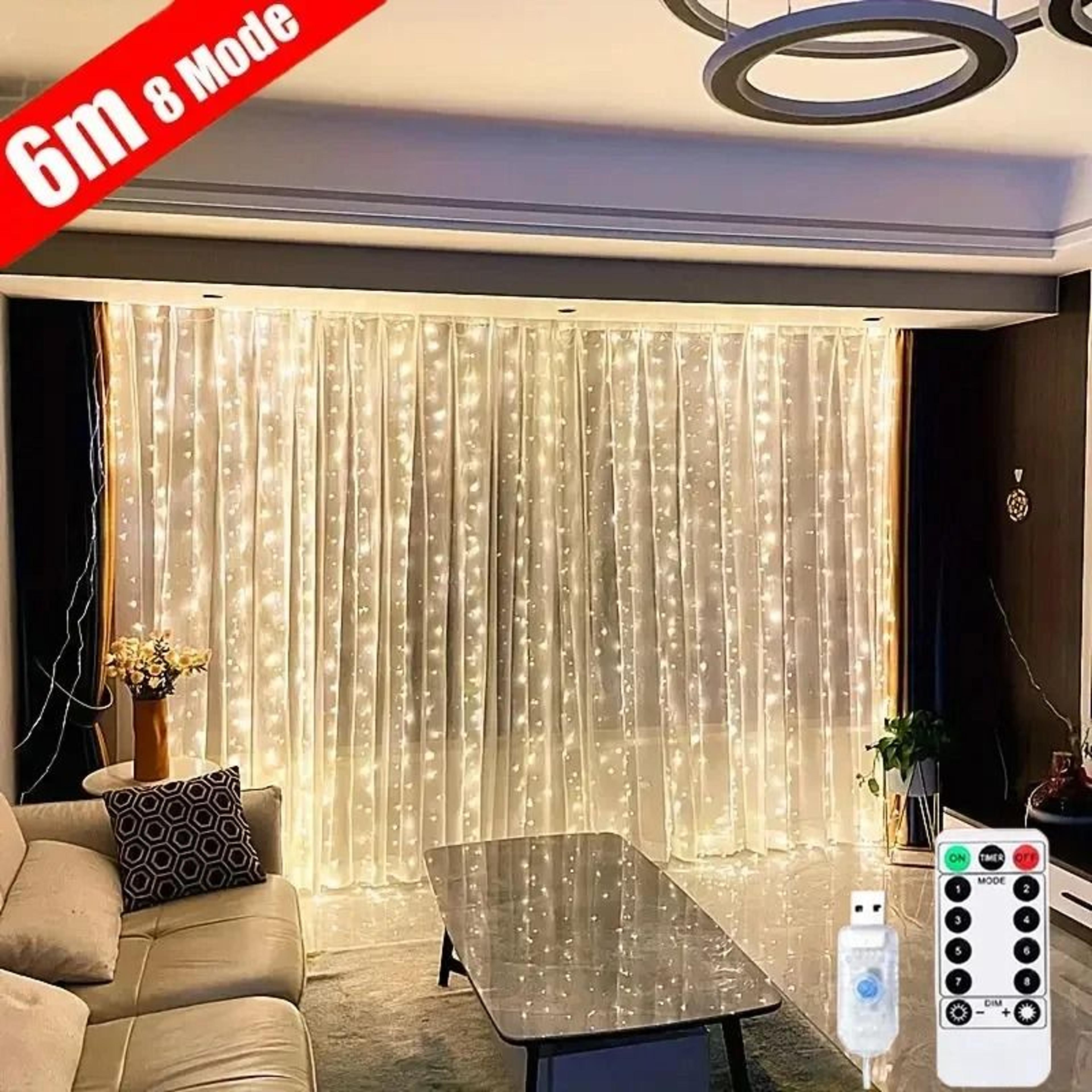 lumidrape led curtain lights 3m 4m 6m usb fairy lights with remote