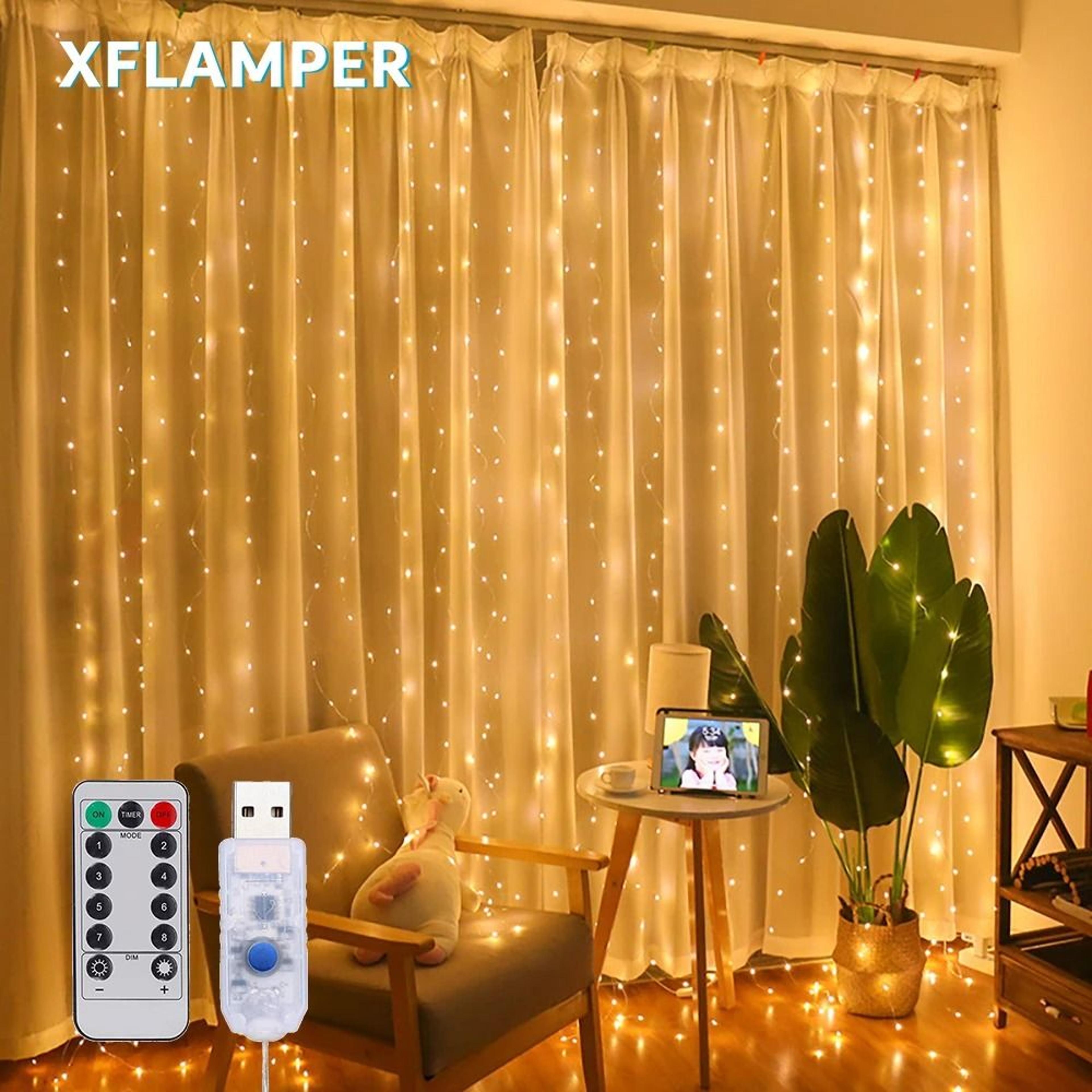 glowveil led curtain lights 8 mode fairy garland for holiday decor