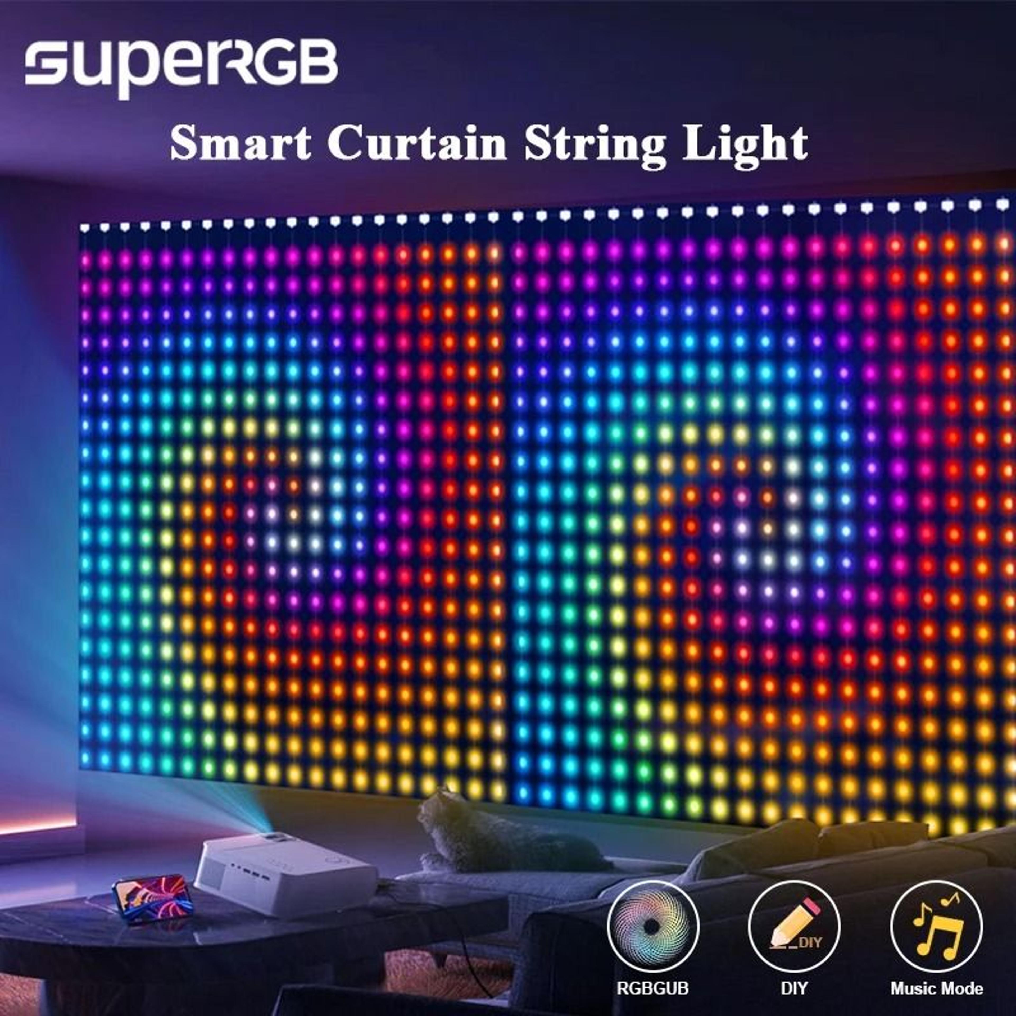 Immersive Smart RGB Curtain Lights With Music Sync For Vibrant Celebrations 0