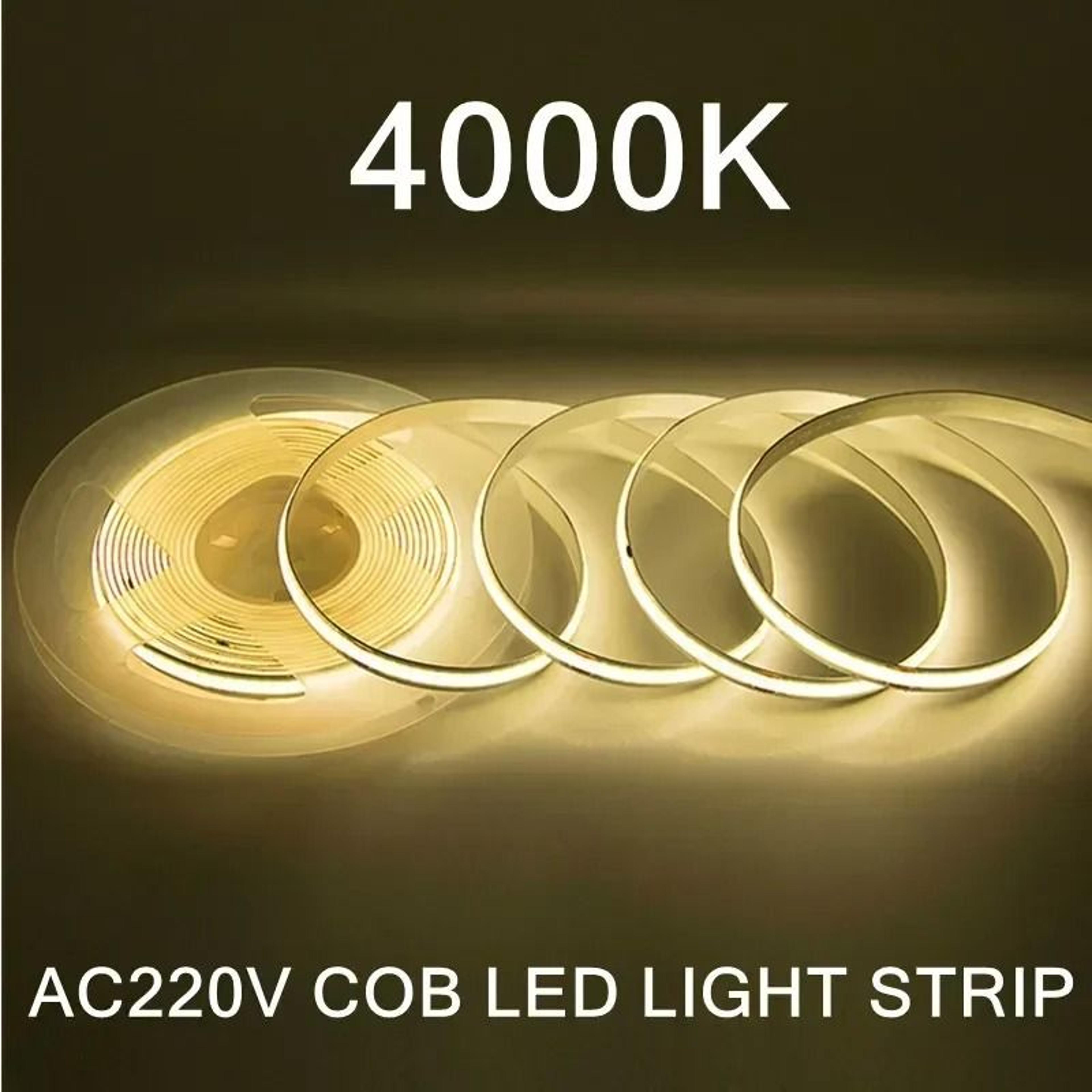 Driverless 220V COB LED Strip For Bright Seamless Warm White Lighting 2