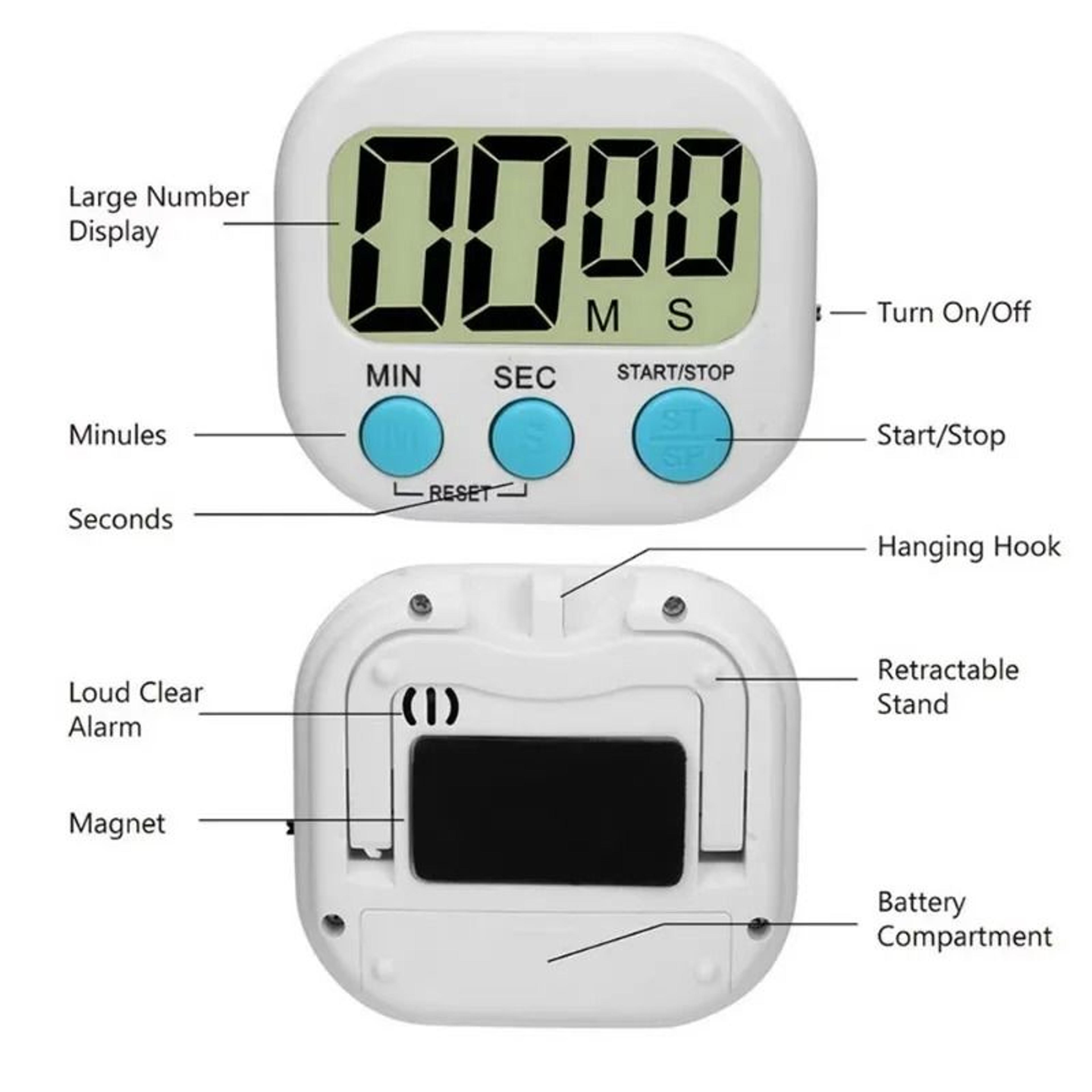 Easy Read Magnetic Digital Kitchen Timer For Precise Stress Free Cooking 4