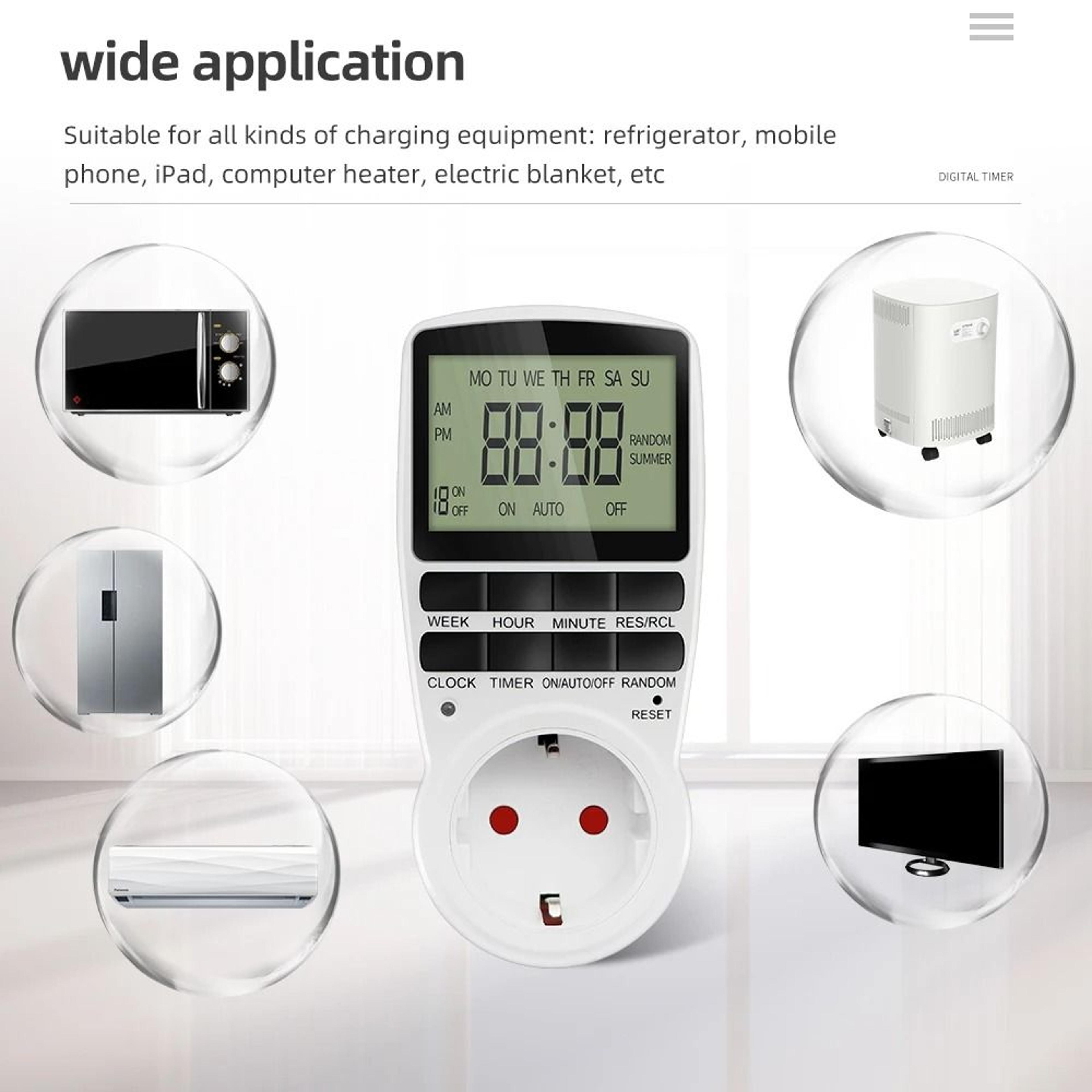 Smart Seven Day Digital Timer Socket For Effortless Appliance Scheduling Control 4