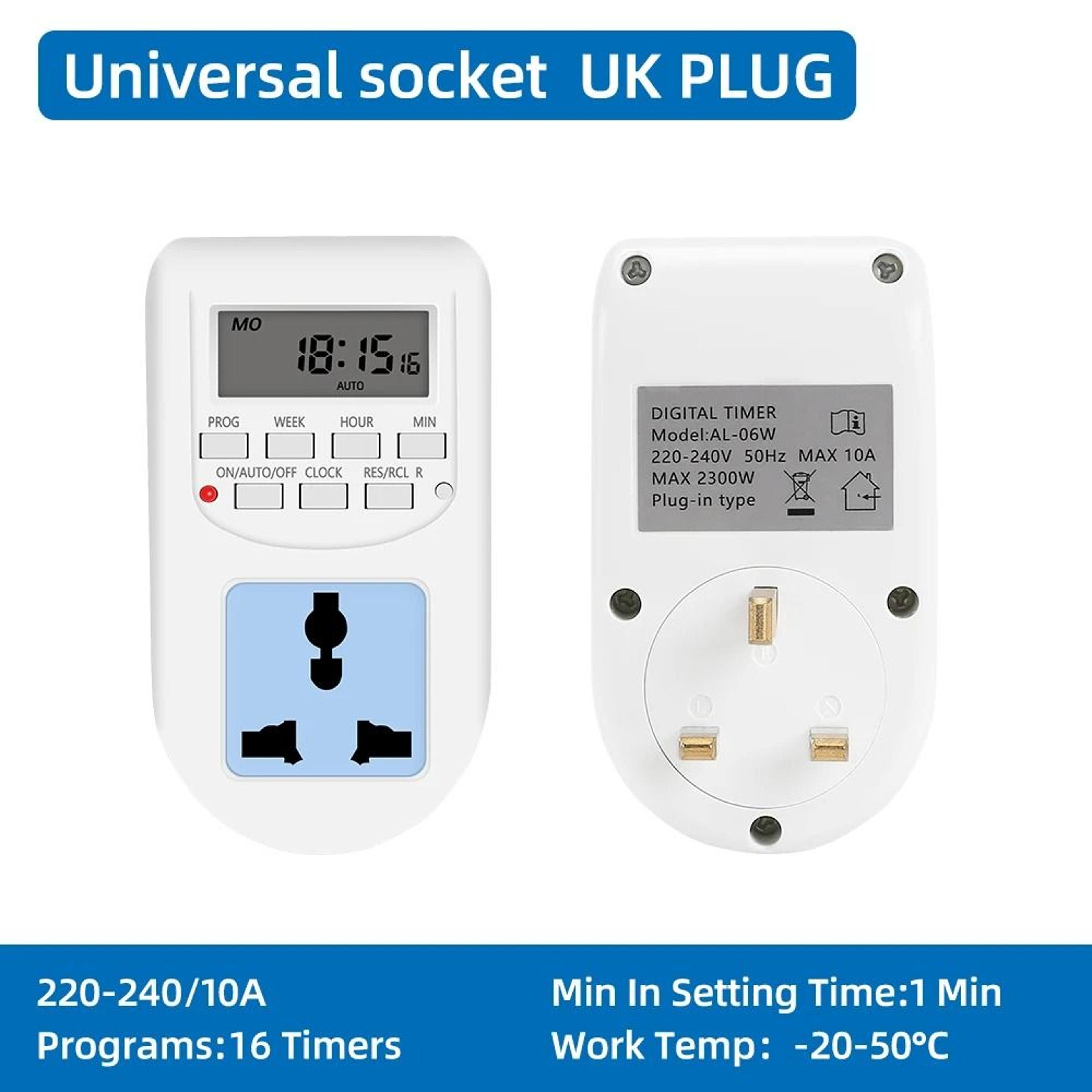 Effortless Weekly Programmable Outlet Timer For Reliable Home Appliance Automation Control 3