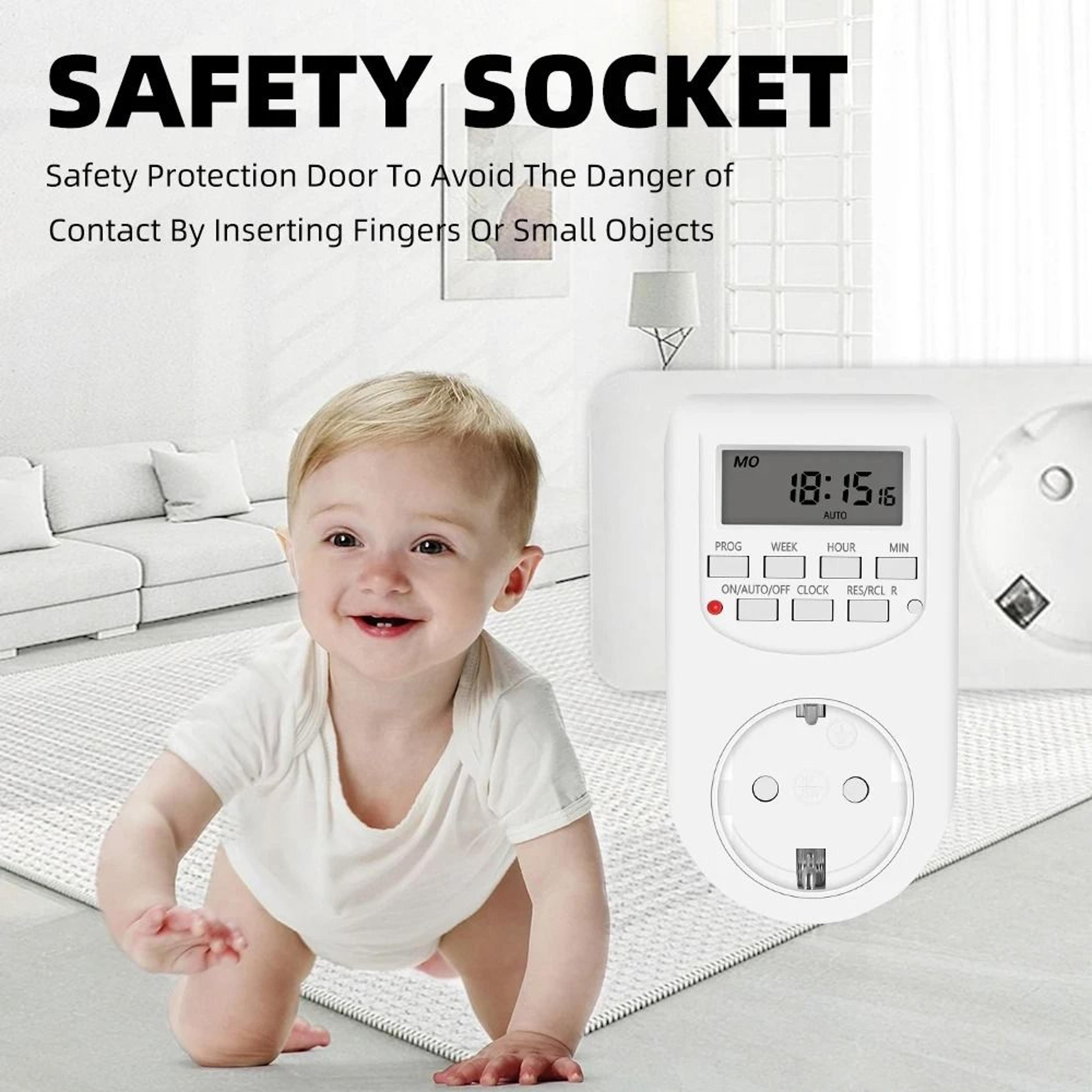 SmartSave EU Plug Timer Switch And Digital Programmable Outlet 6