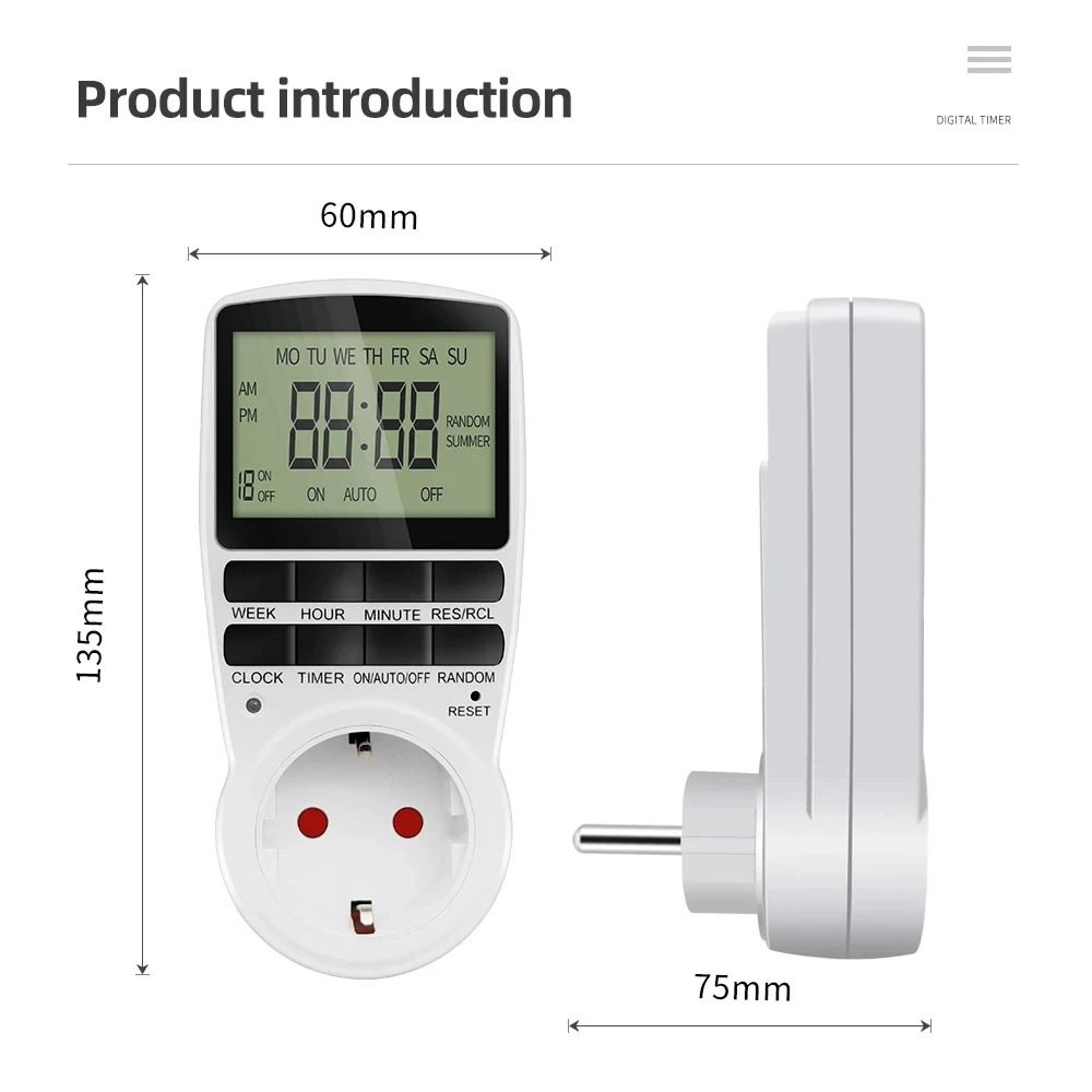 Smart Digital Timer Outlet And Programmable Timer Socket 6