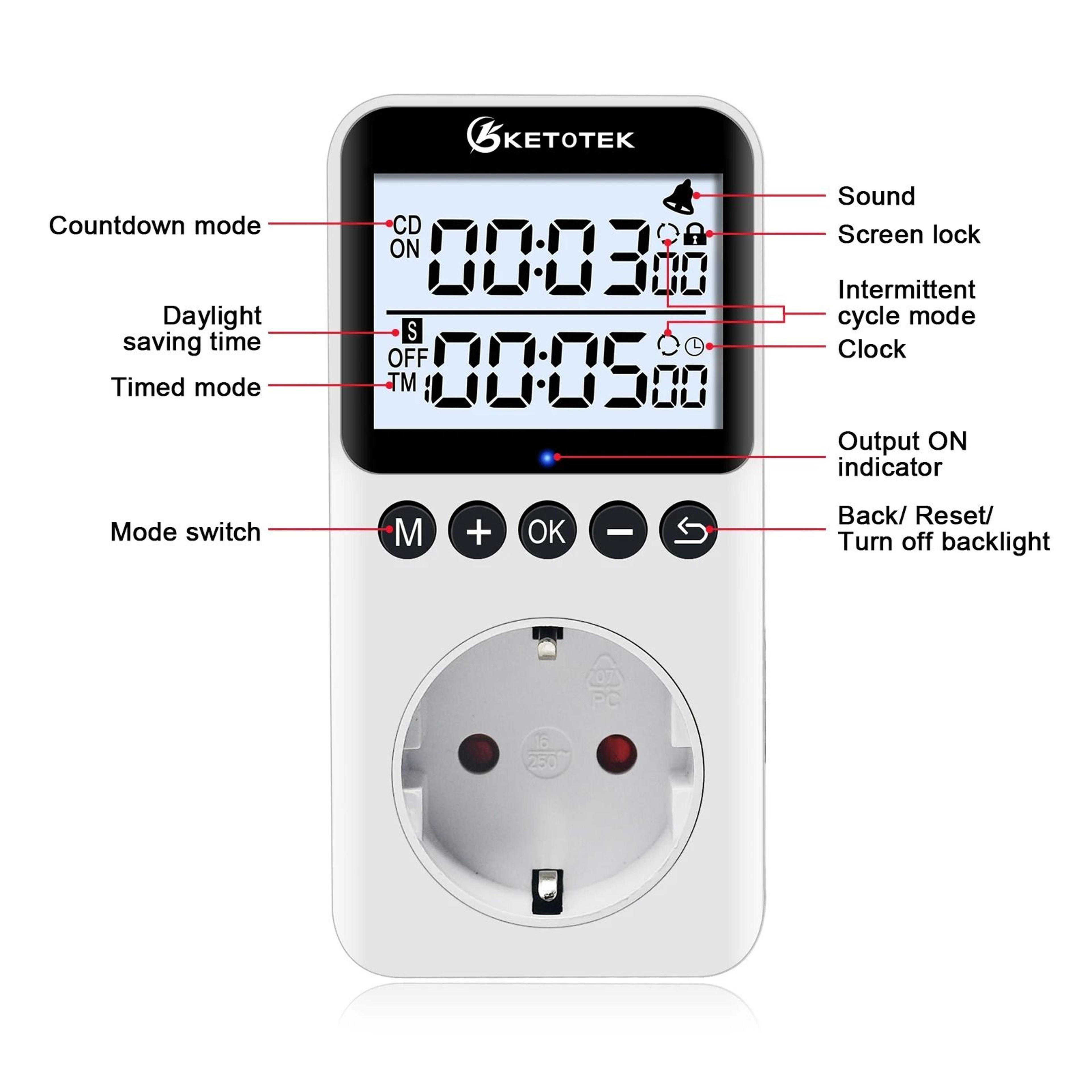 EasySet Countdown Timer Socket And Automatic Shutoff Plug 5