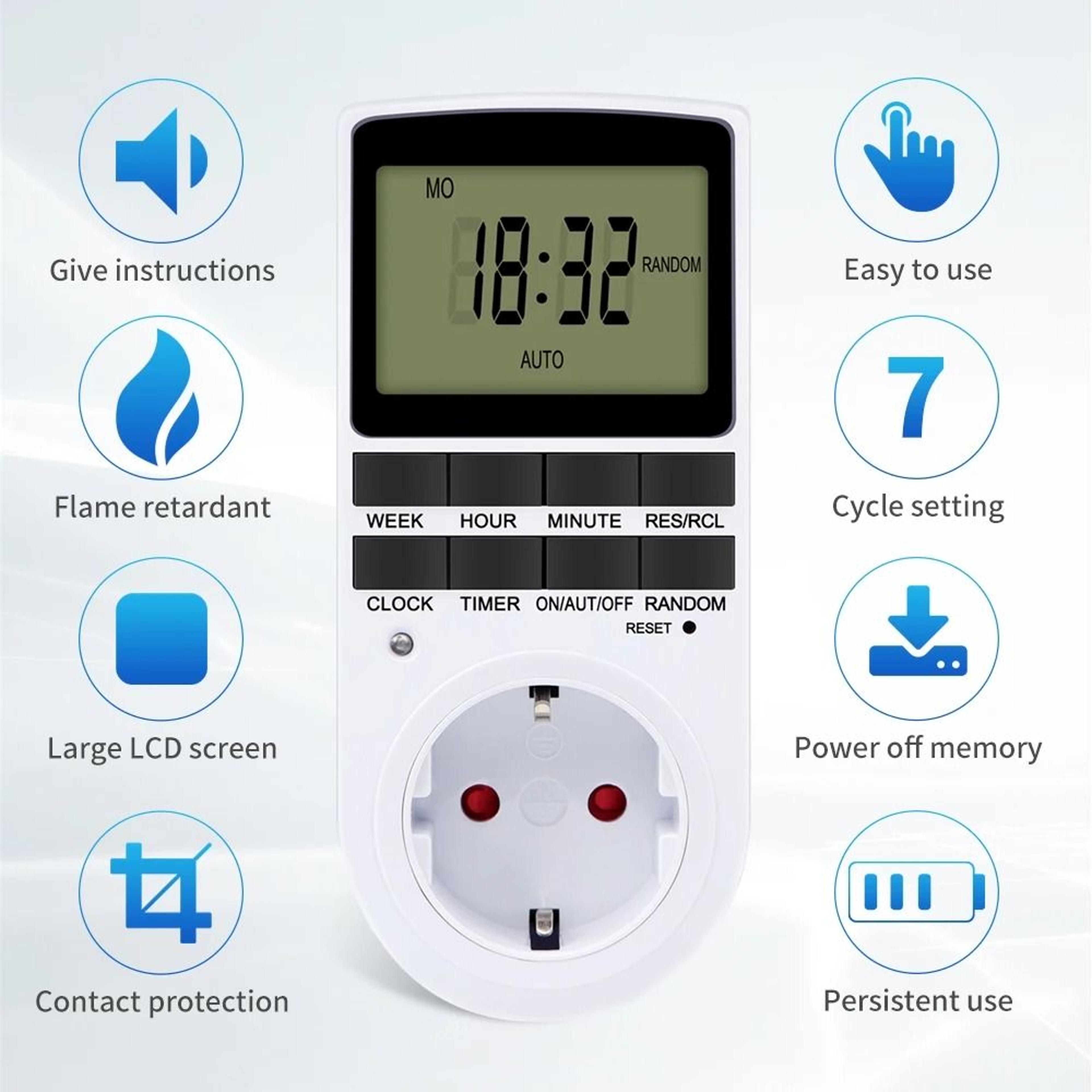 MultiRegion 24Hour Timer Plug And Programmable Timer Socket 11