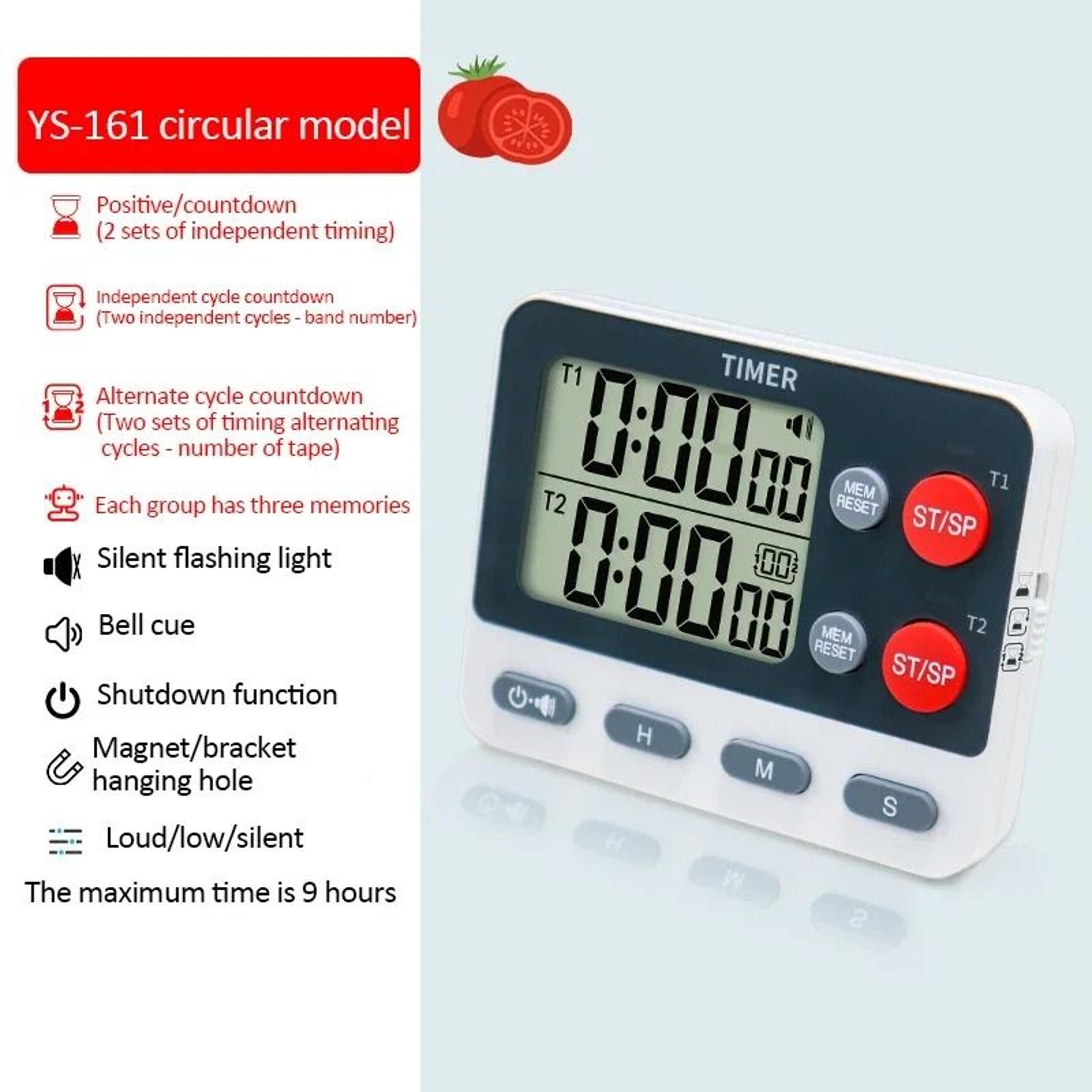 TwinTrack Dual Kitchen Timer And Magnetic Cooking Timer 1
