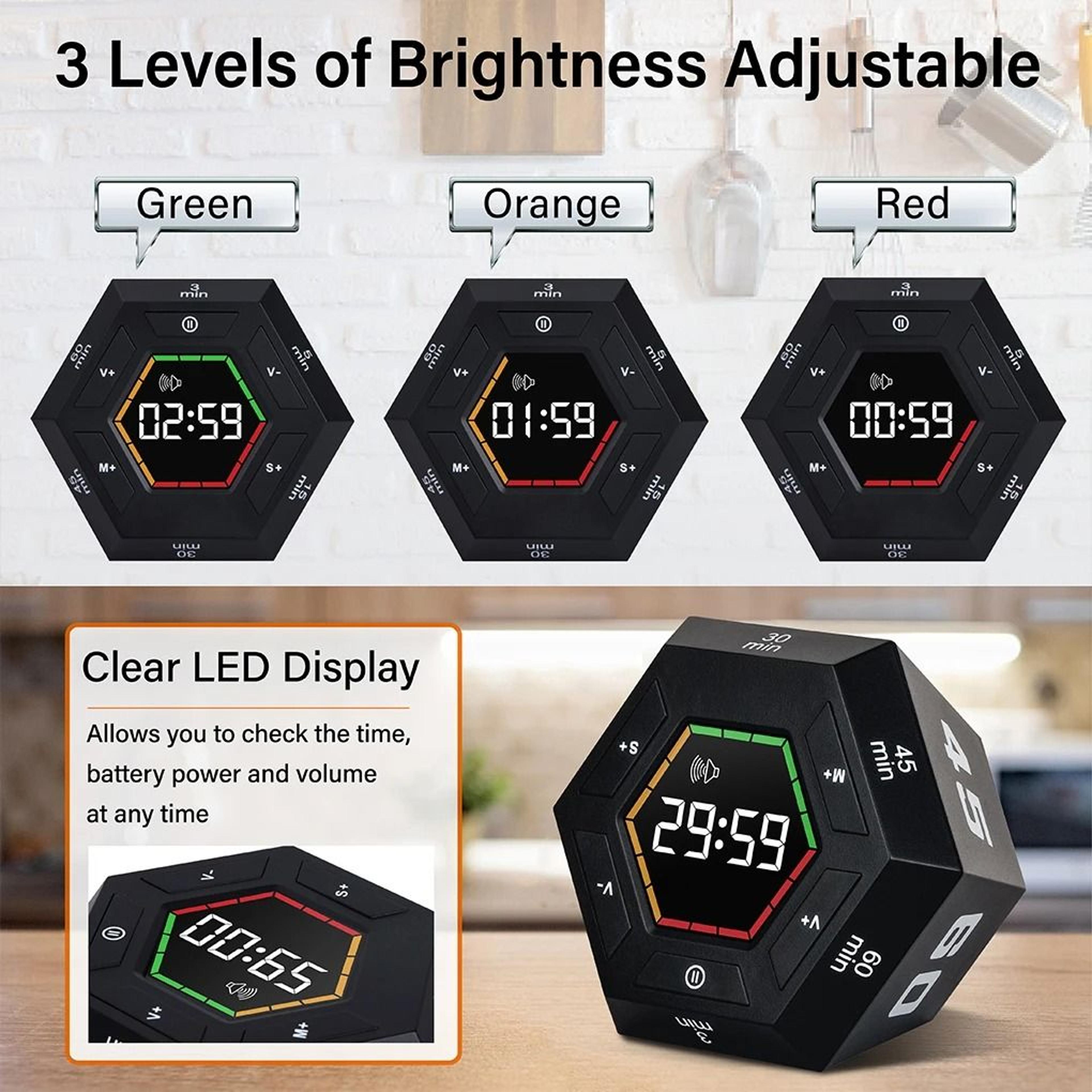 FlipFocus Hexagonal Flip Timer And Magnetic Kitchen Timer 5