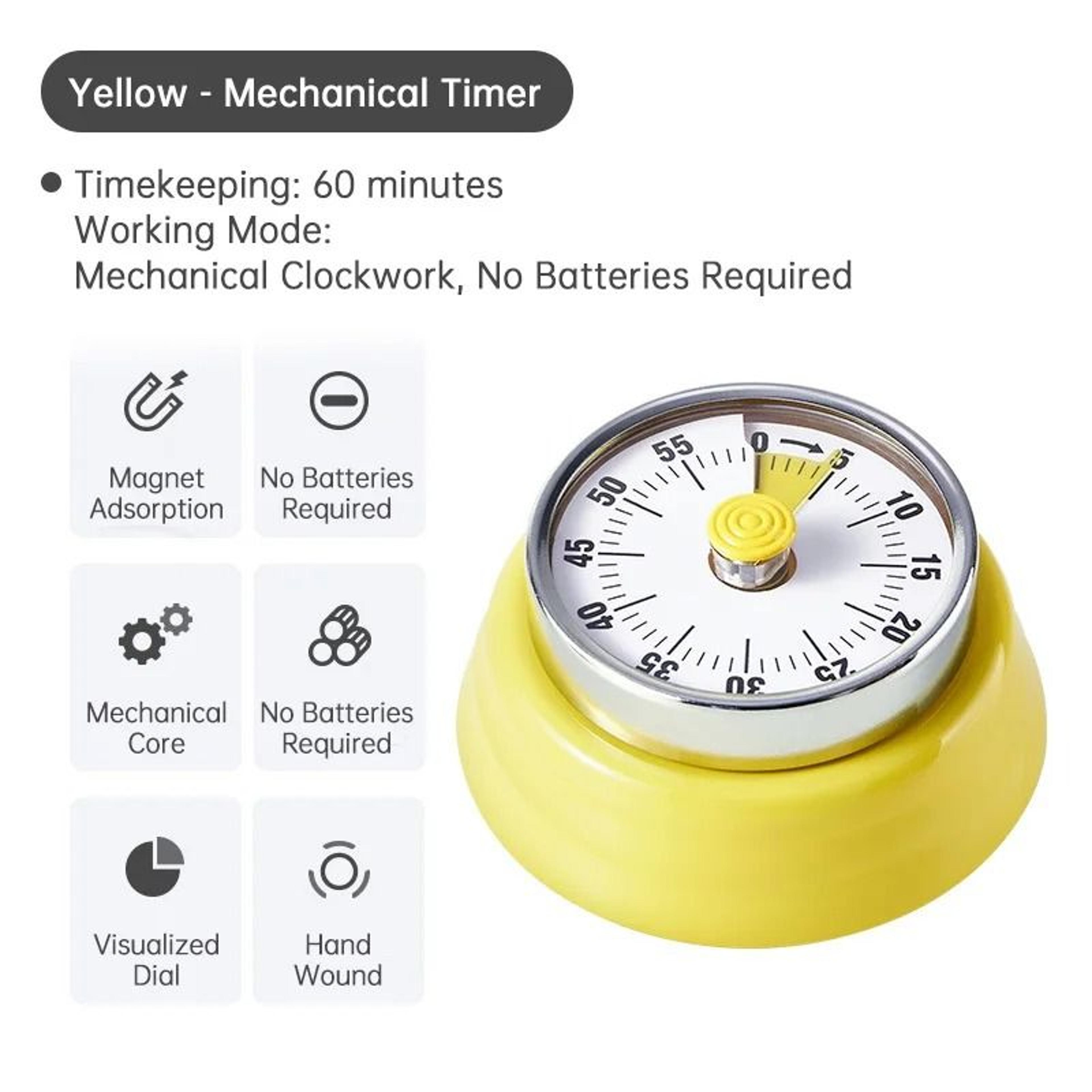 Zackoo Visual Kitchen Timer With Magnetic 60Minute Dial 3