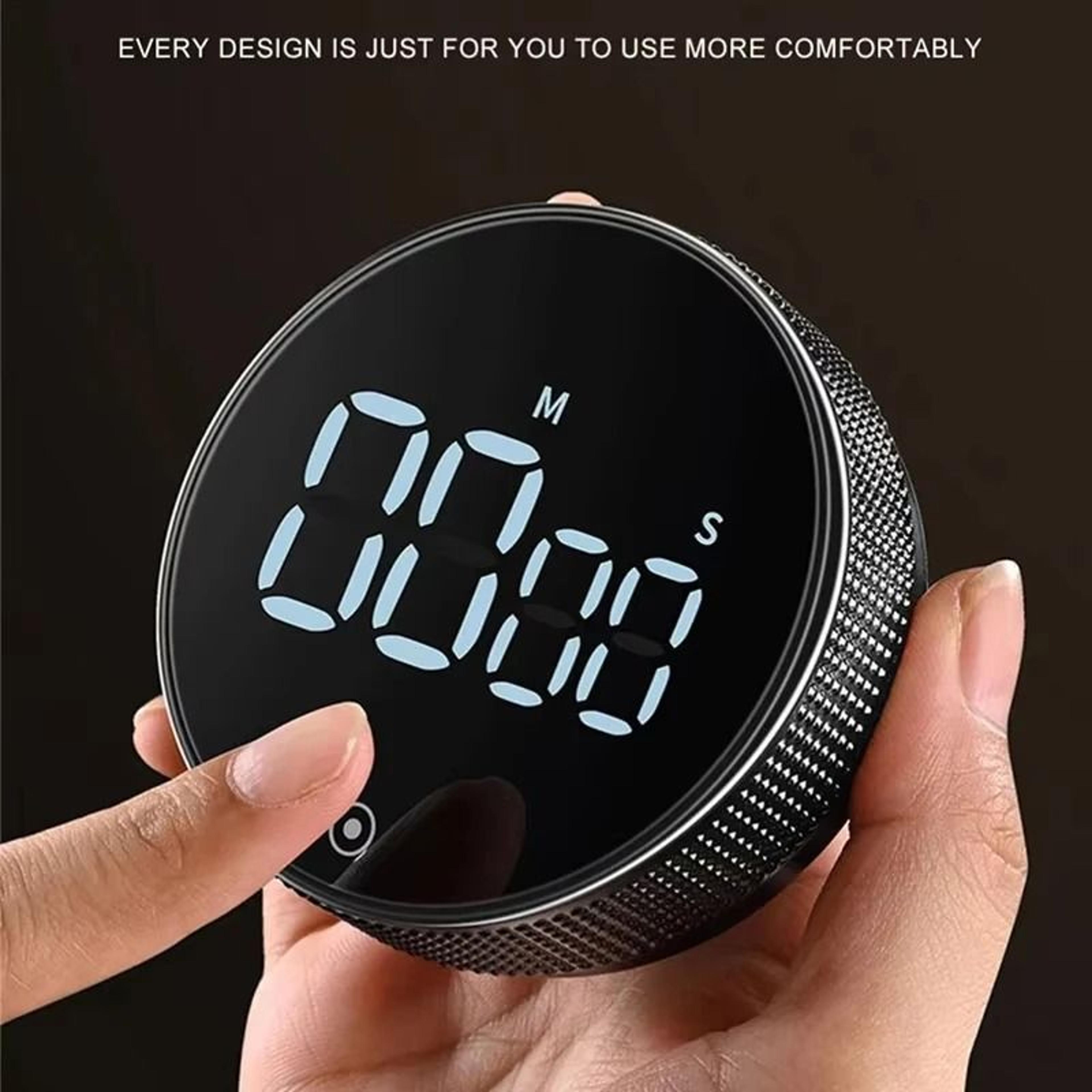 DINRGO Digital Magnetic Kitchen Timer With Rotary Countdown Stopwatch 4