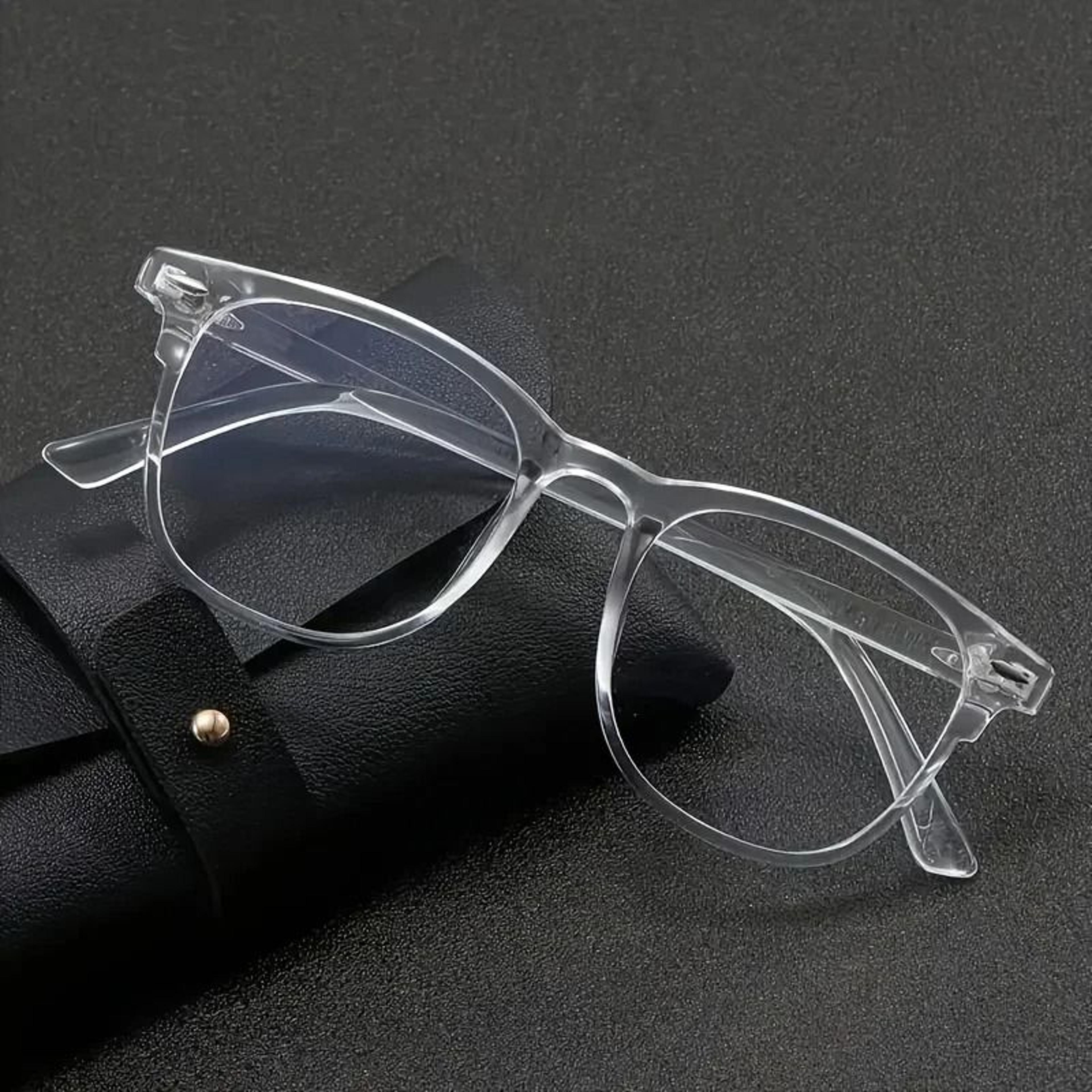 ClearView Transparent Blue Light Glasses With Trendy Square Frames 2