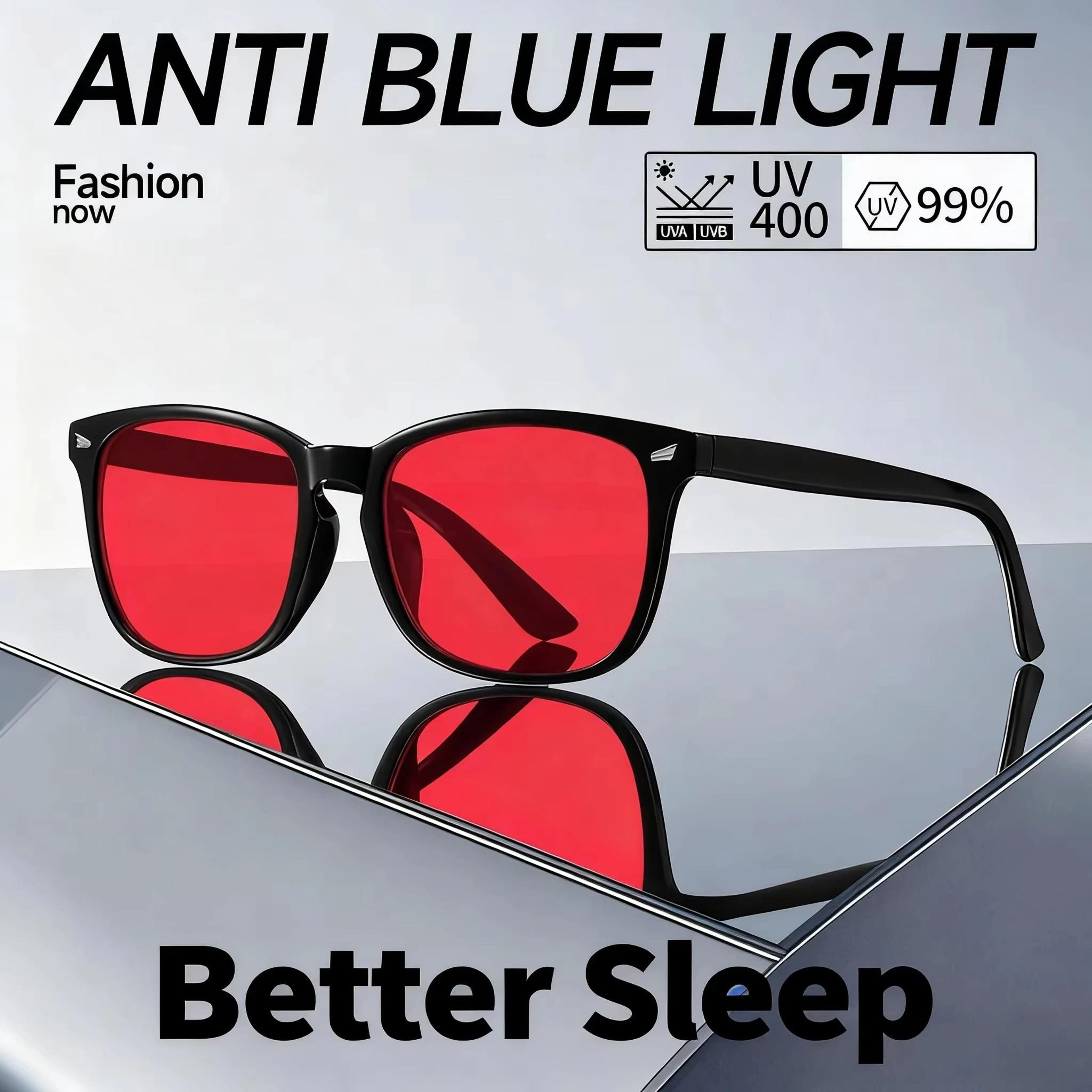 NightShield Red Lens Blue Light Glasses For Evening Screens 6