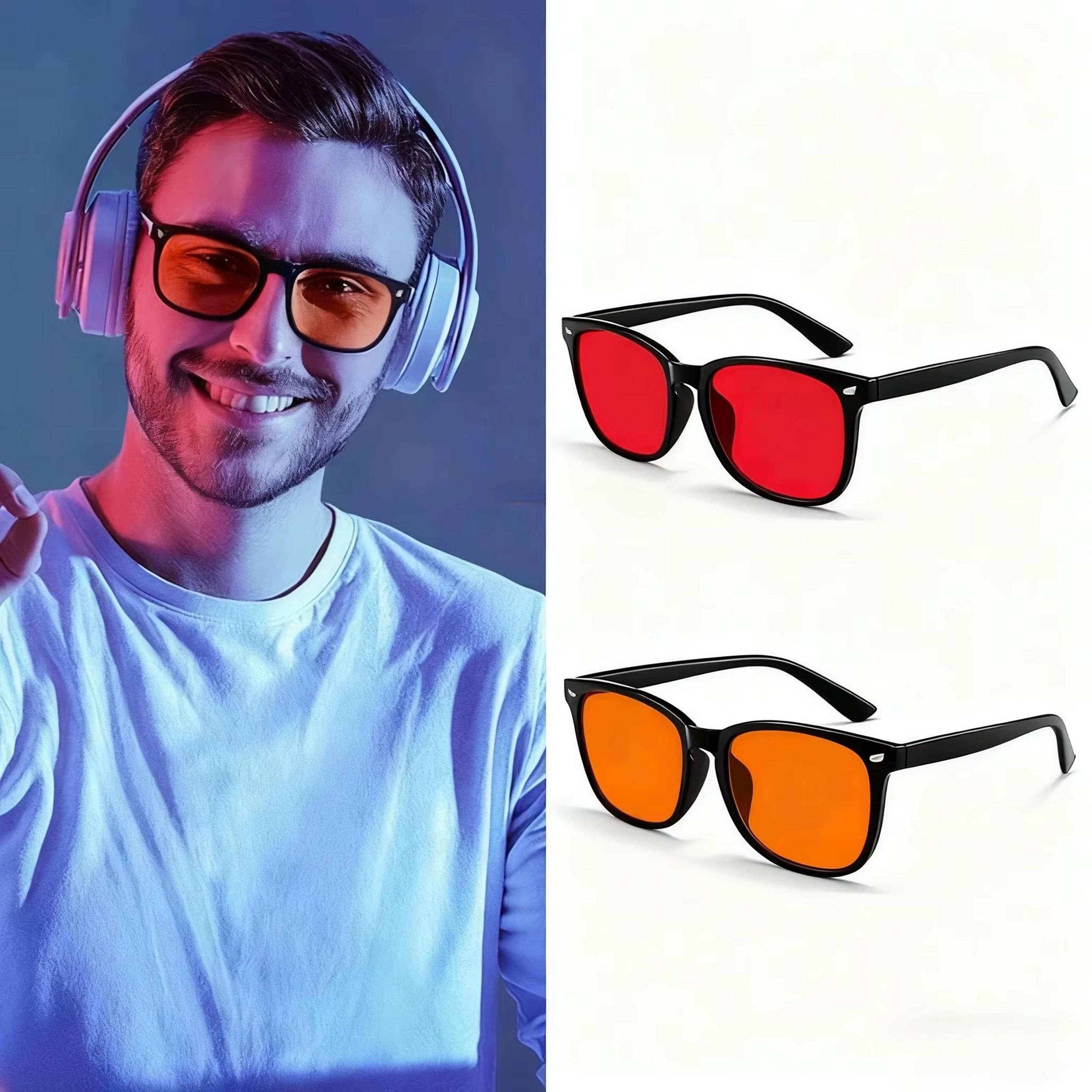 NightShield Red Lens Blue Light Glasses For Evening Screens 5