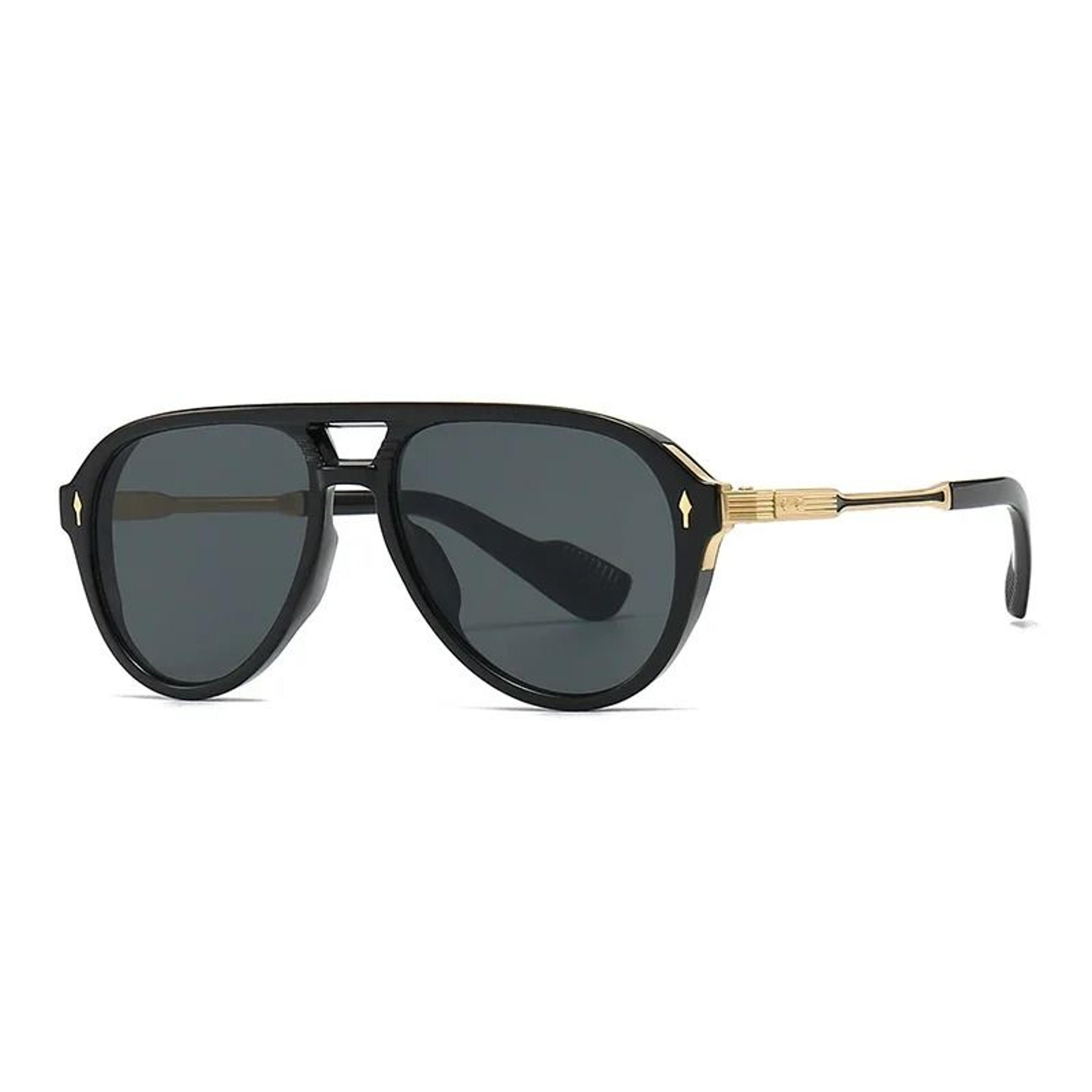 Skyline Mens Aviator Sunglasses With Retro Double Bridge Frame 3
