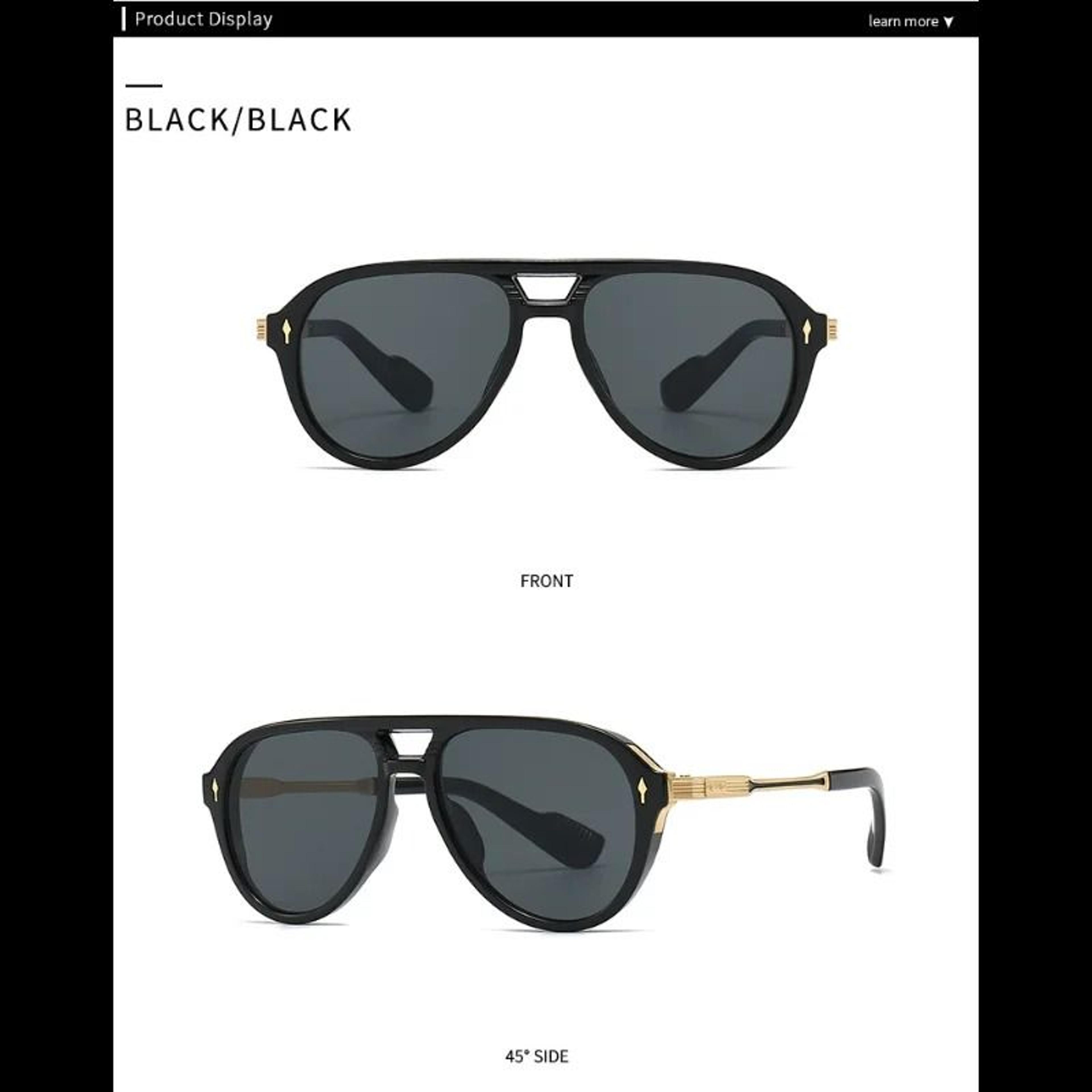 Skyline Mens Aviator Sunglasses With Retro Double Bridge Frame 2
