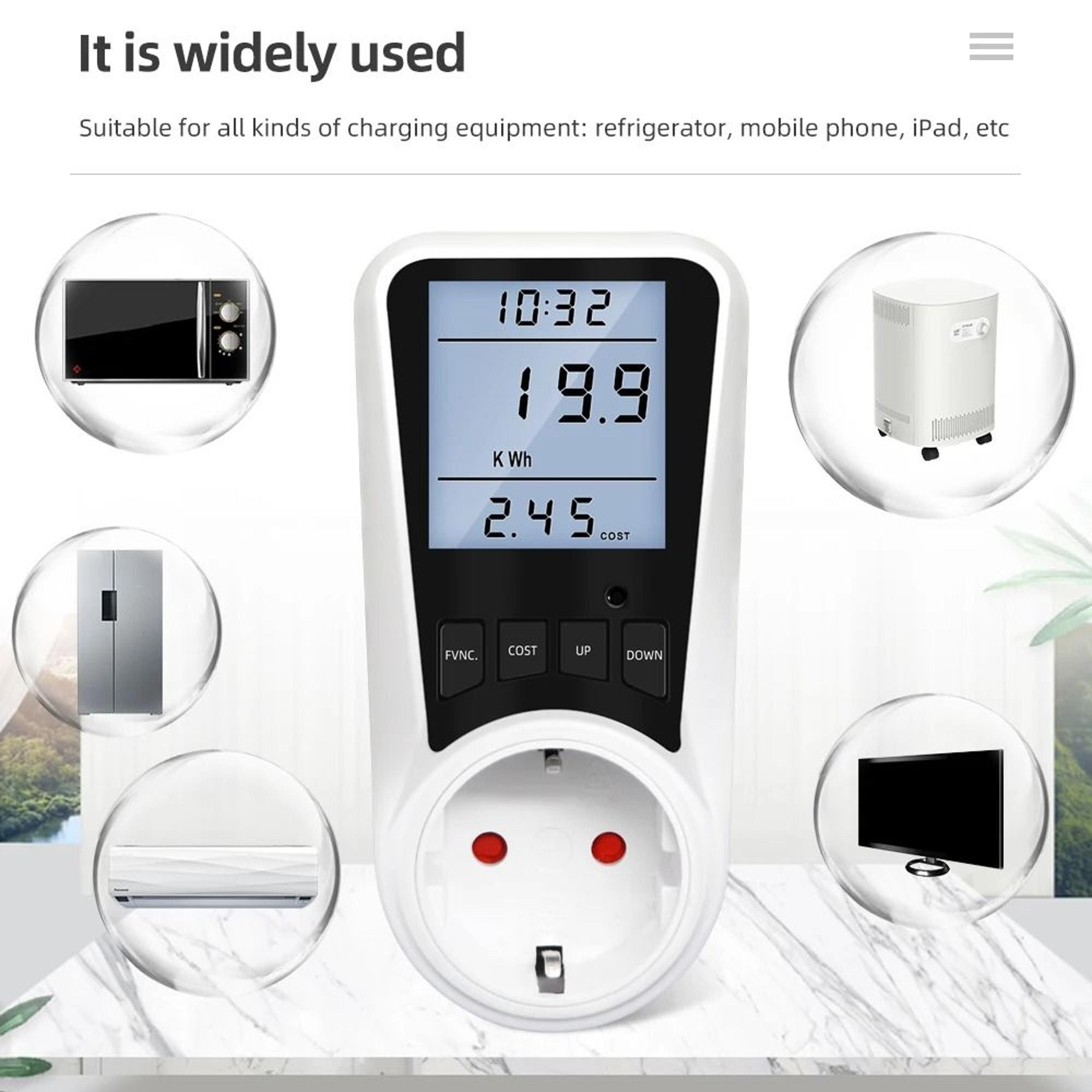 PowerTrack PlugIn Power Meter And Electricity Usage Monitor 8