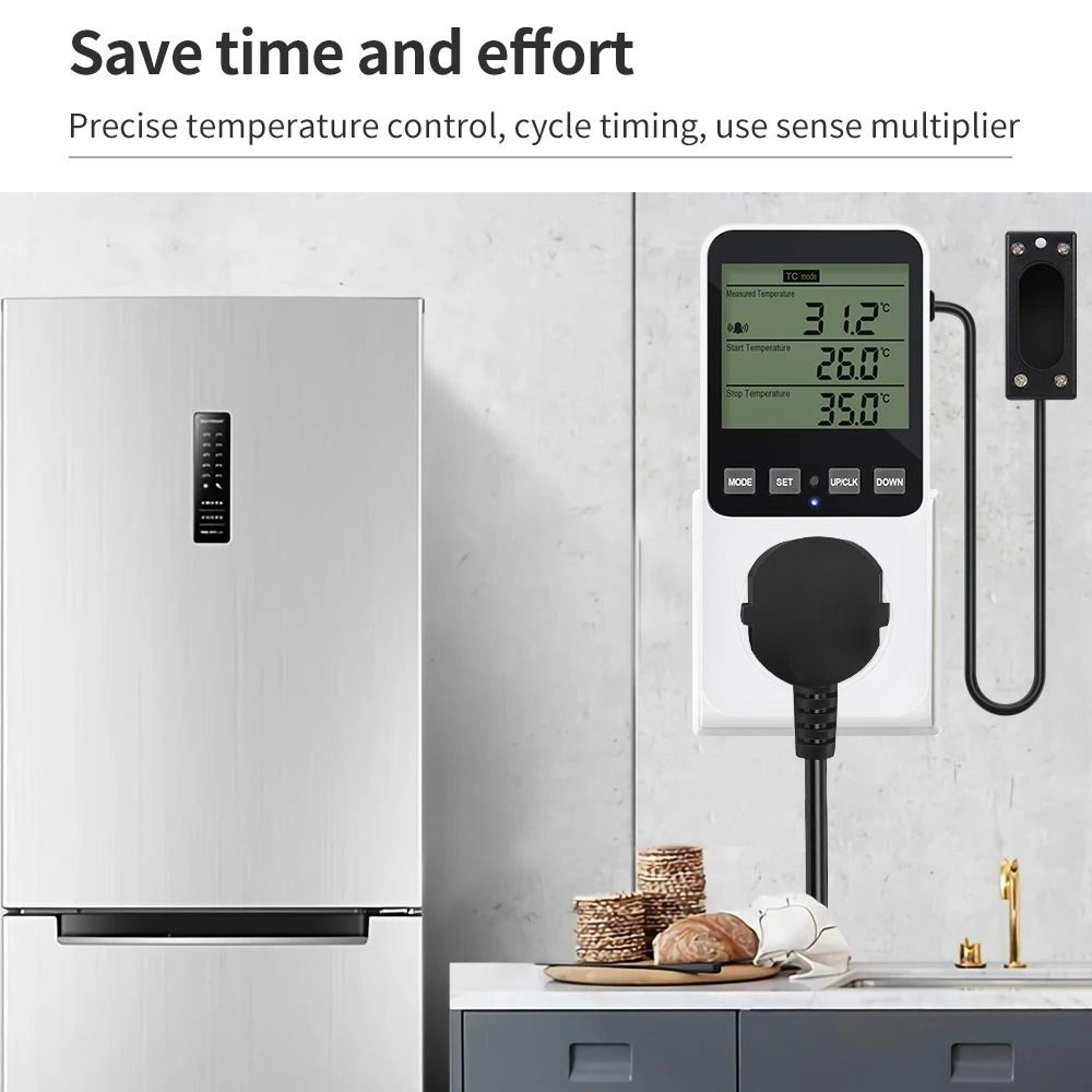 ClimateGuard Temperature Humidity Controller With Digital Thermostat Socket And Timer 9