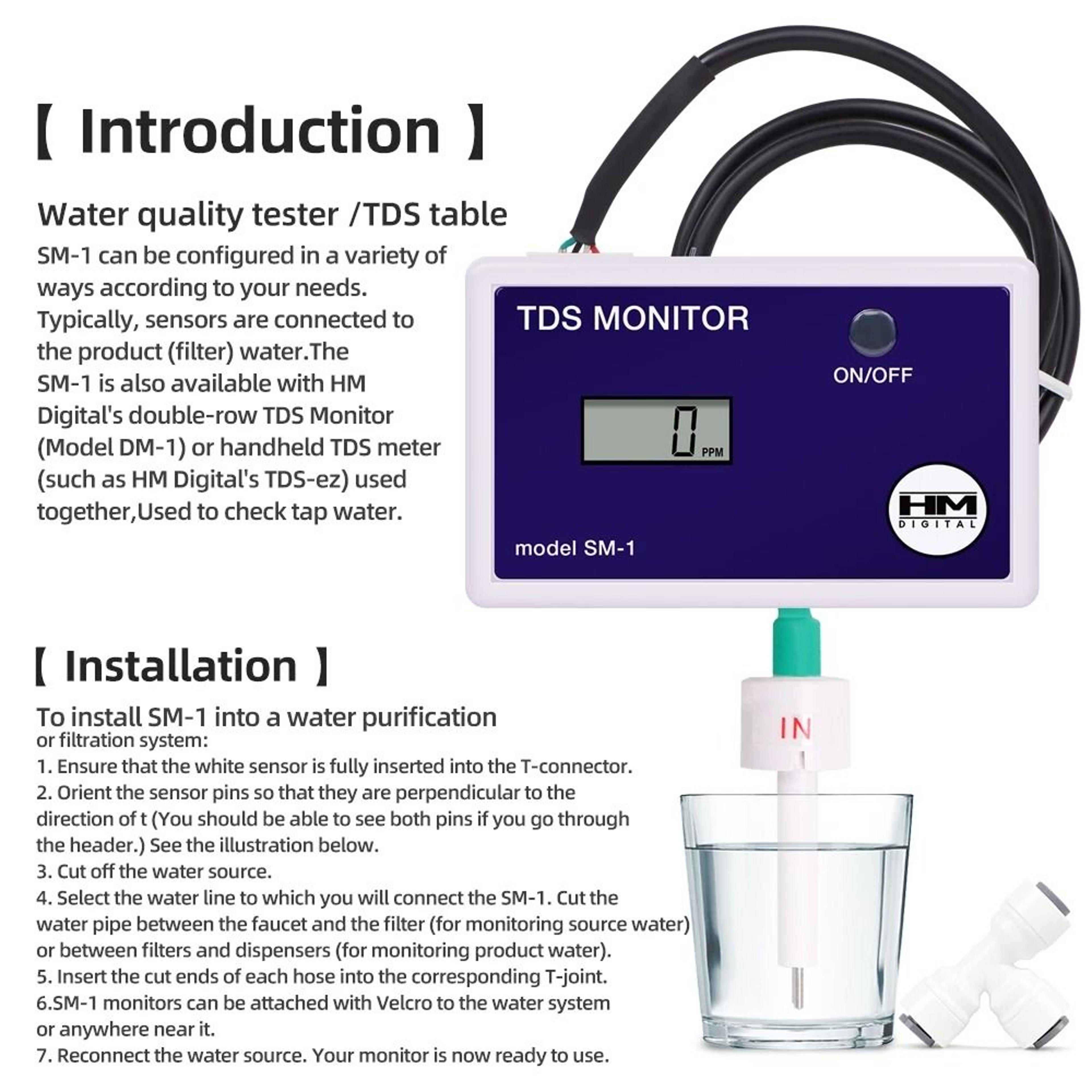 SM1 And TRM1 Inline TDS Meter For Single Or TriplePoint Water Monitoring 5