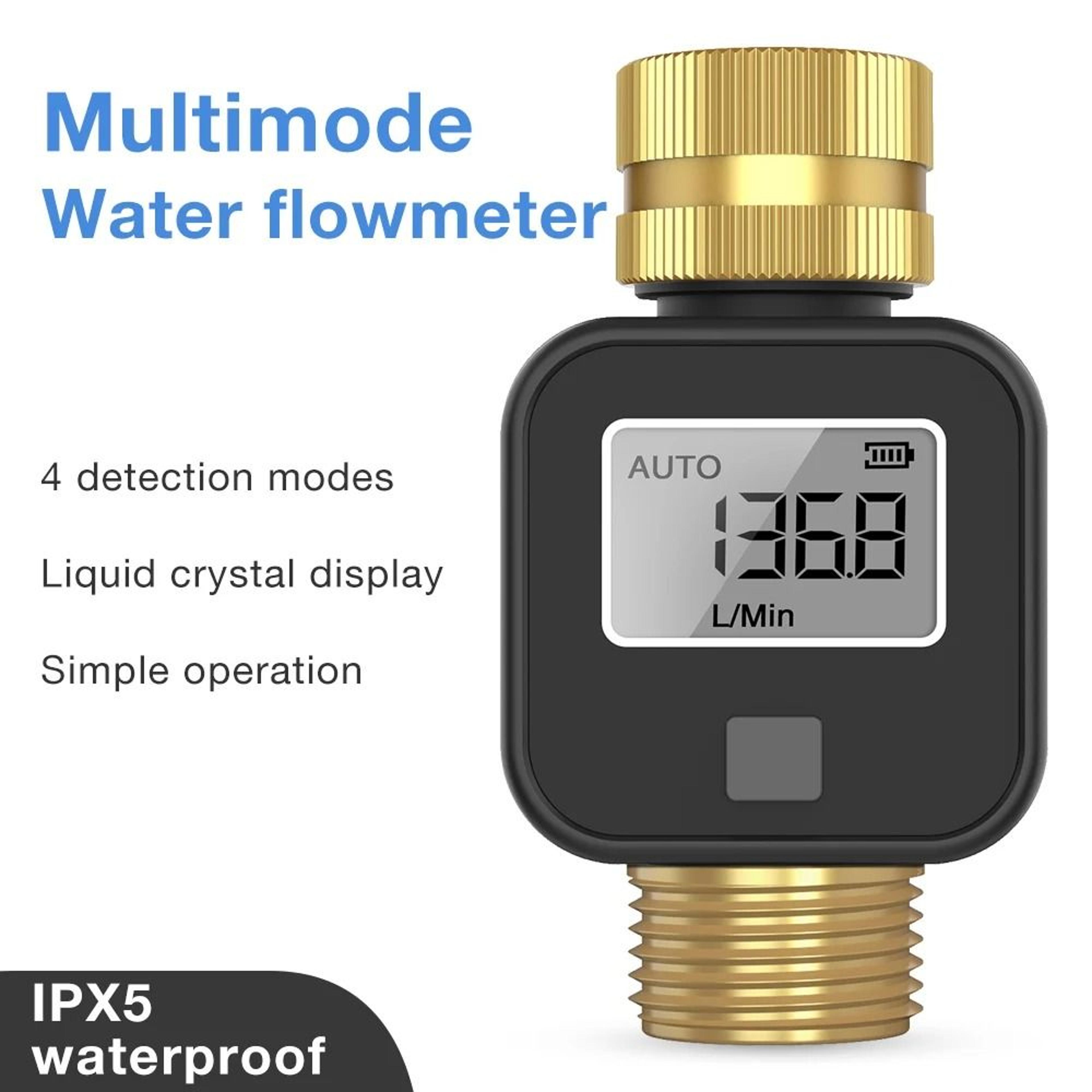 FlowTrack Digital Water Flow Meter With LCD And 34Inch Hose Connection 9