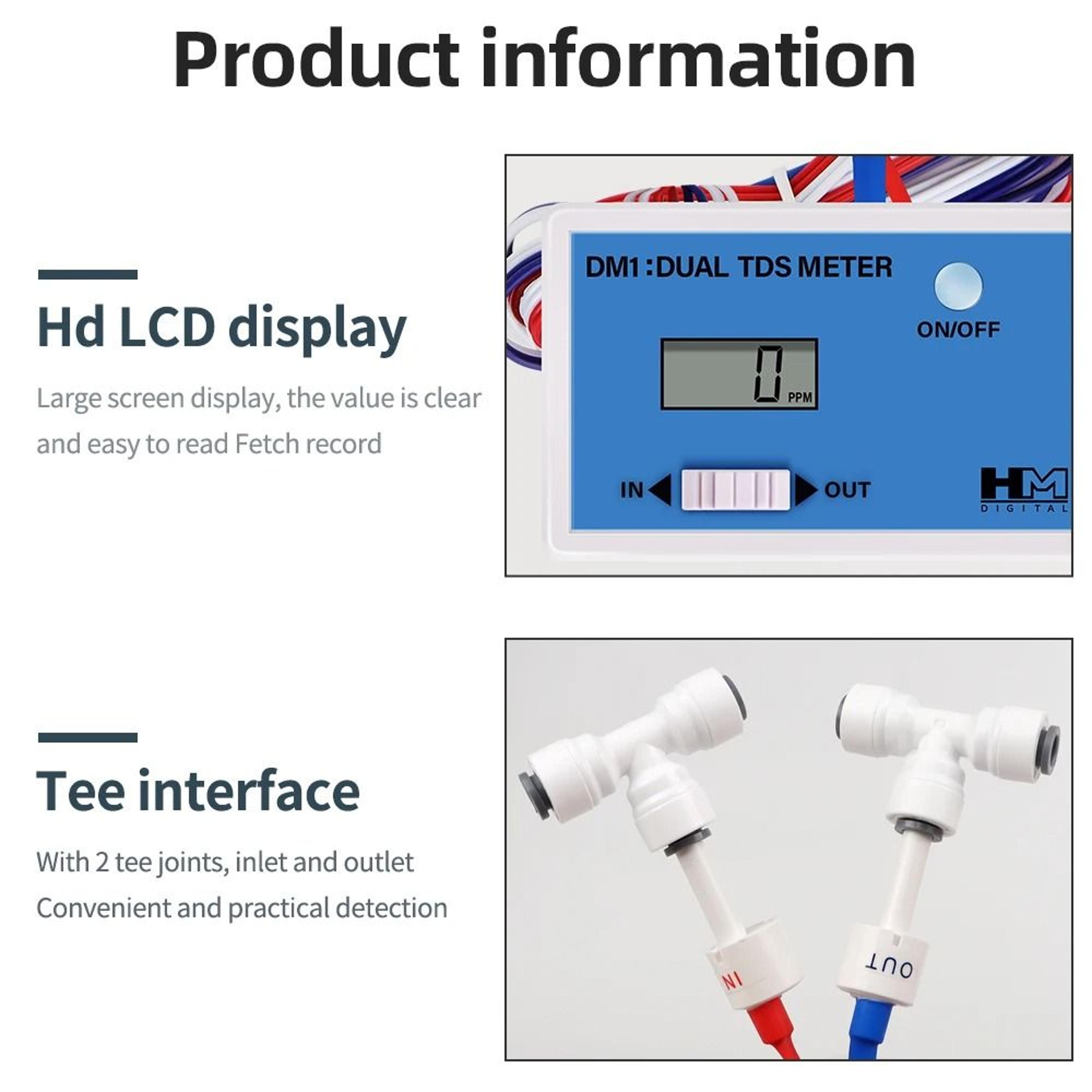 AquaCompare Dual Probe TDS Meter And Inline Water Quality Monitor 4