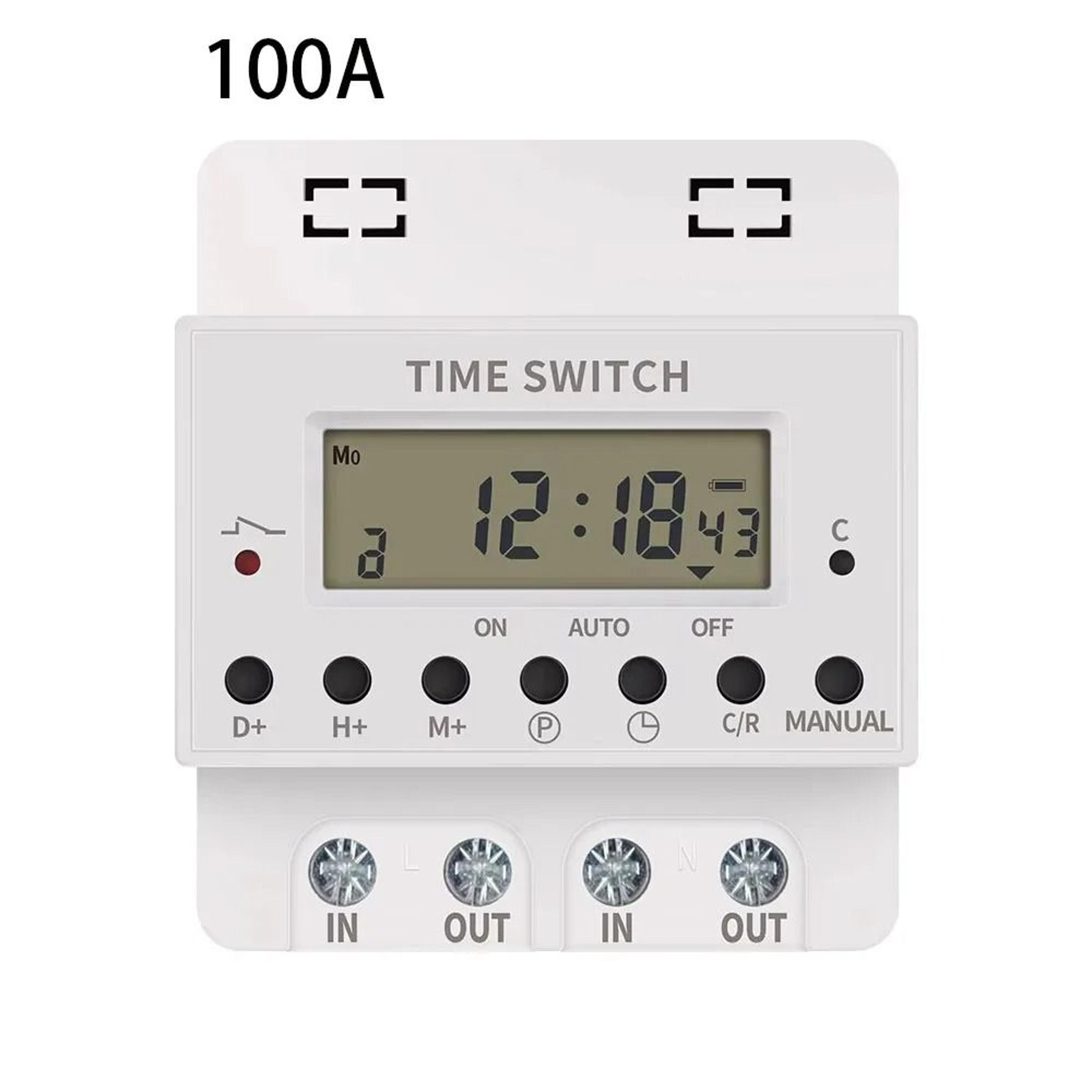 PowerSchedule 220V Digital Timer Switch And DIN Rail Timer 60A80A100A 3