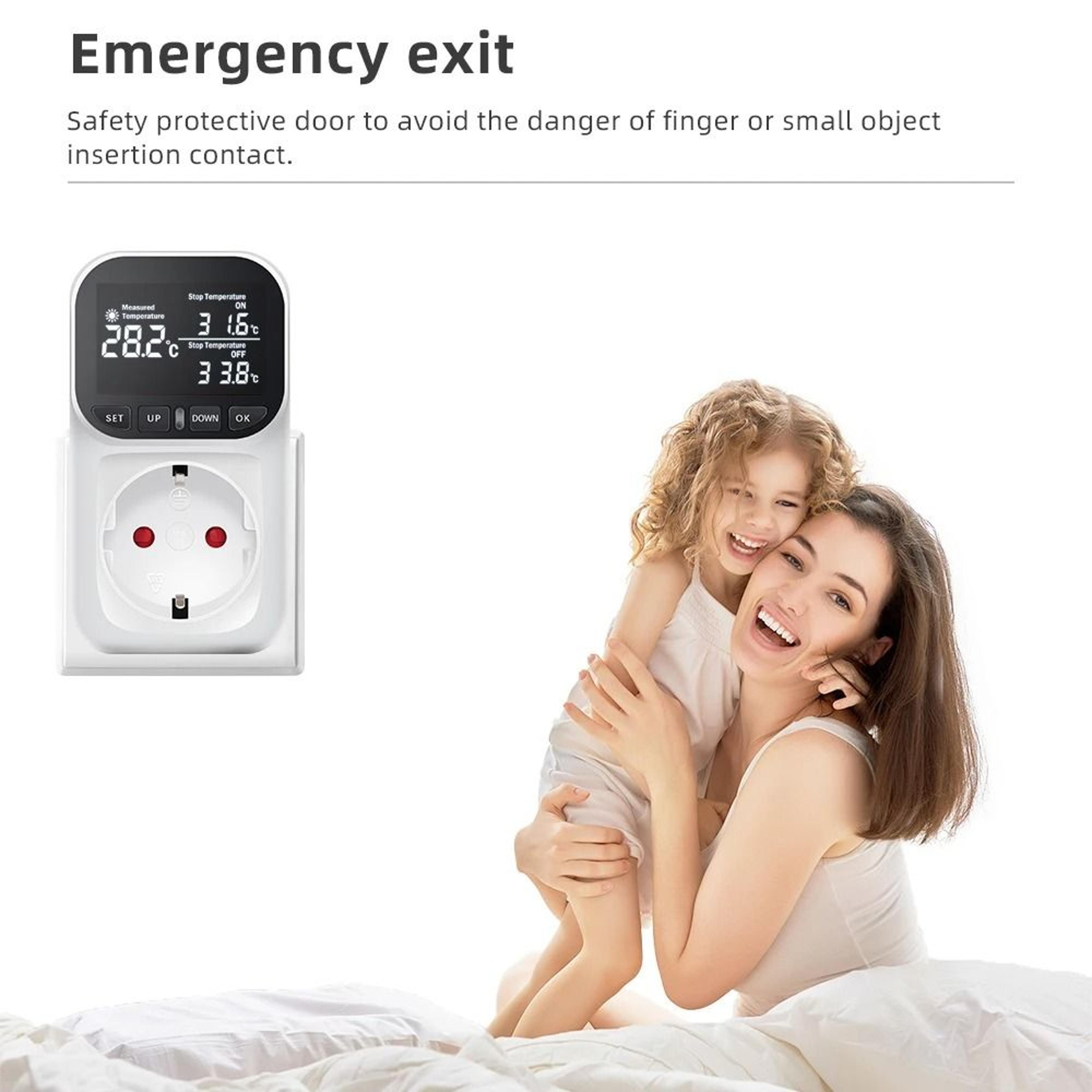 TempGuard 220V Digital Temperature Controller Socket With Timer 5