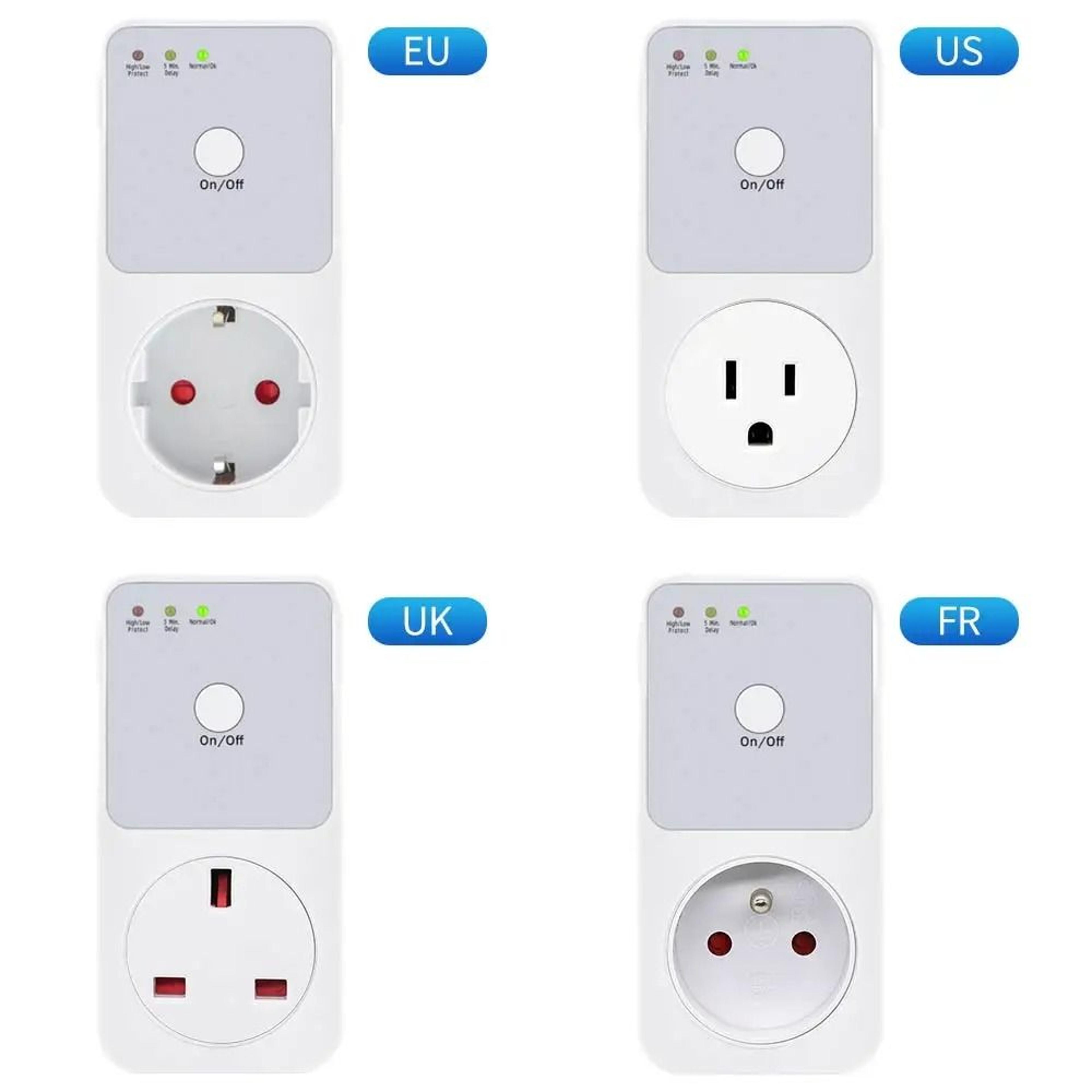 FridgeGuard 220V Refrigerator Voltage Protector With EU Plug 5