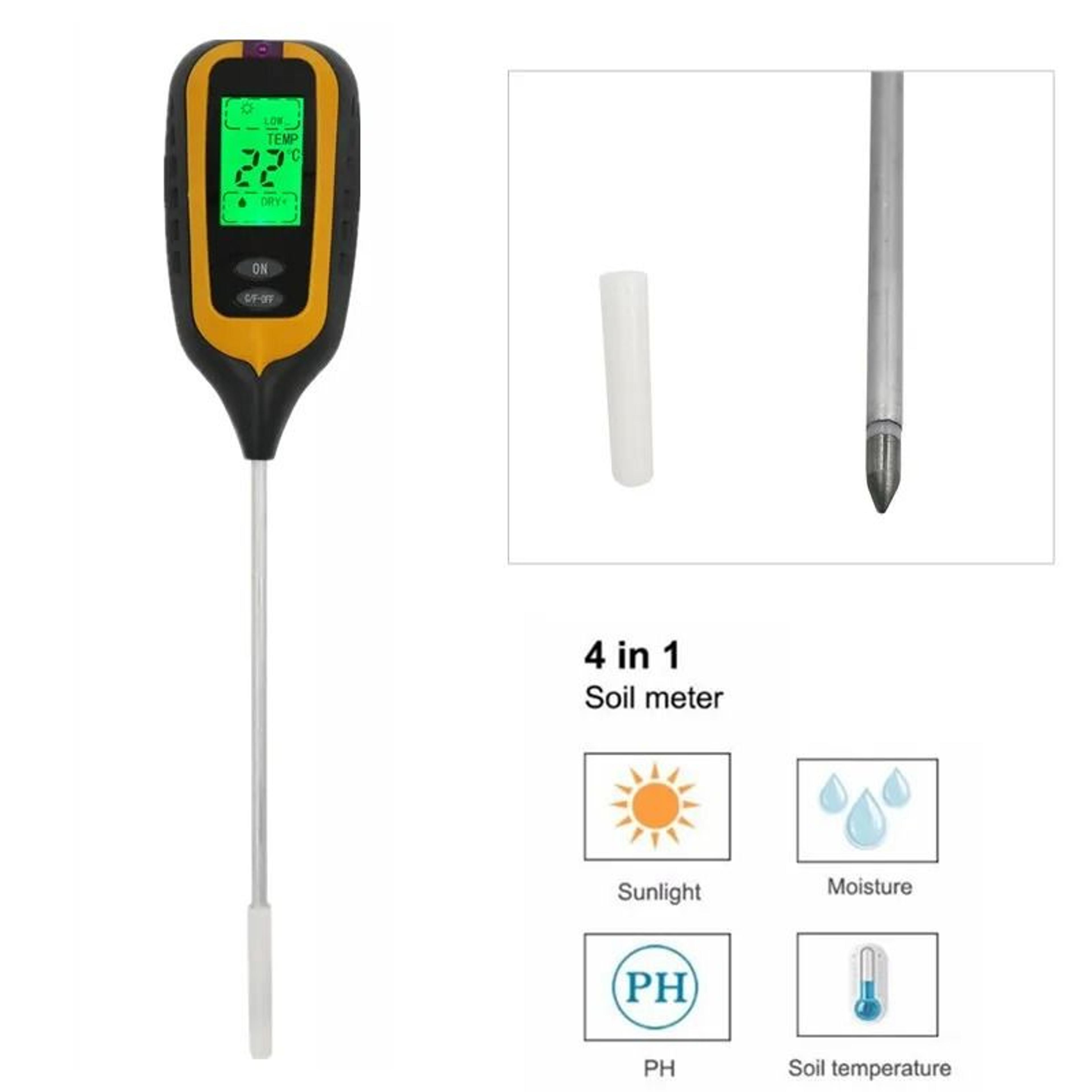 PlantSense 4in1 Digital Soil Tester And Soil Moisture Meter 4